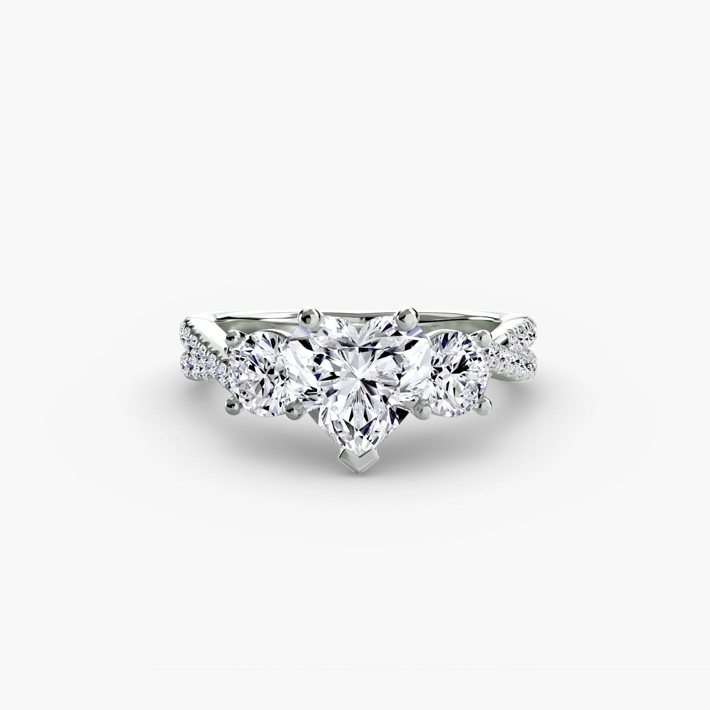 Handgefertigter Diamant Setting 0,77 Karat – Rückansicht