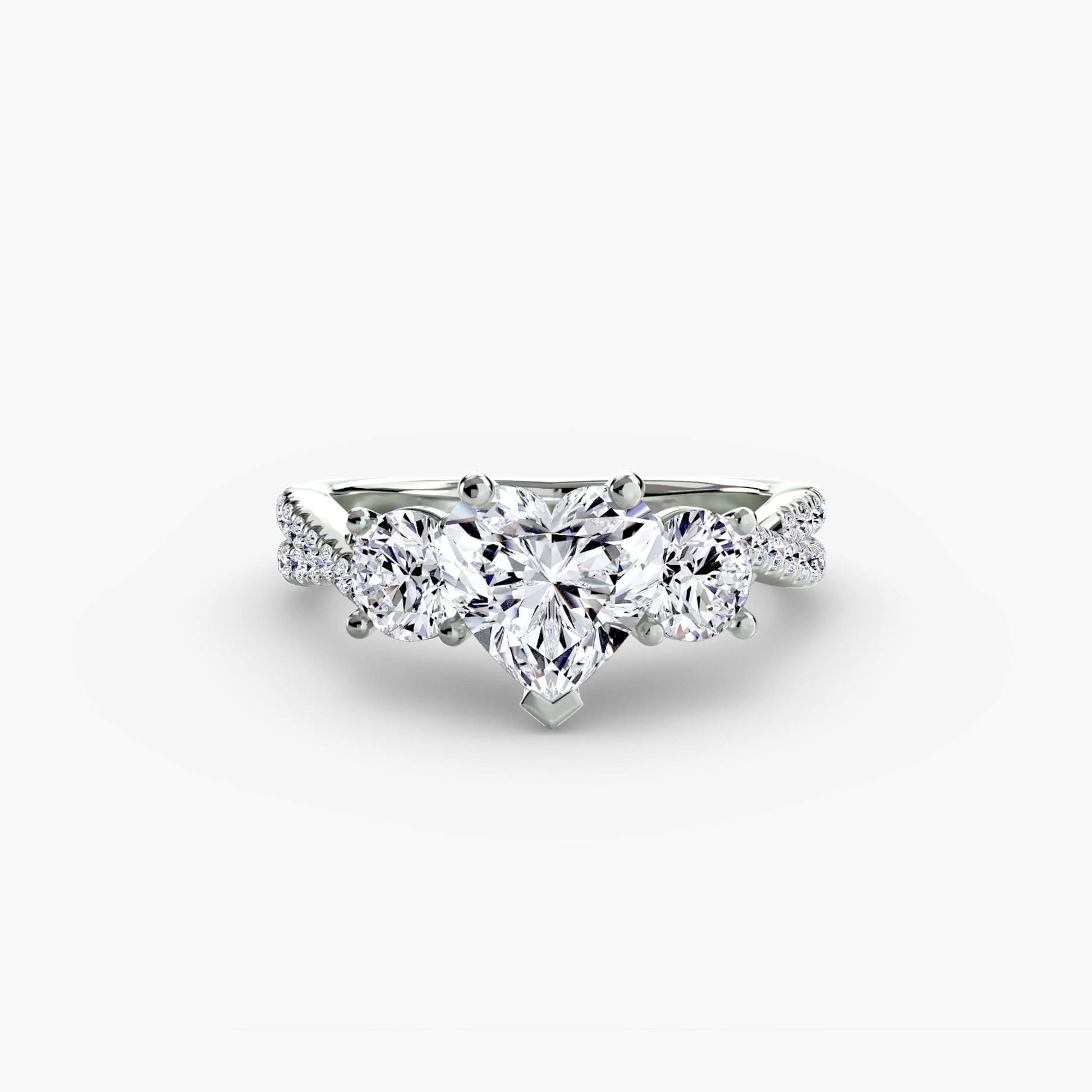 Handgefertigter Diamant Setting 0,77 Karat – Rückansicht