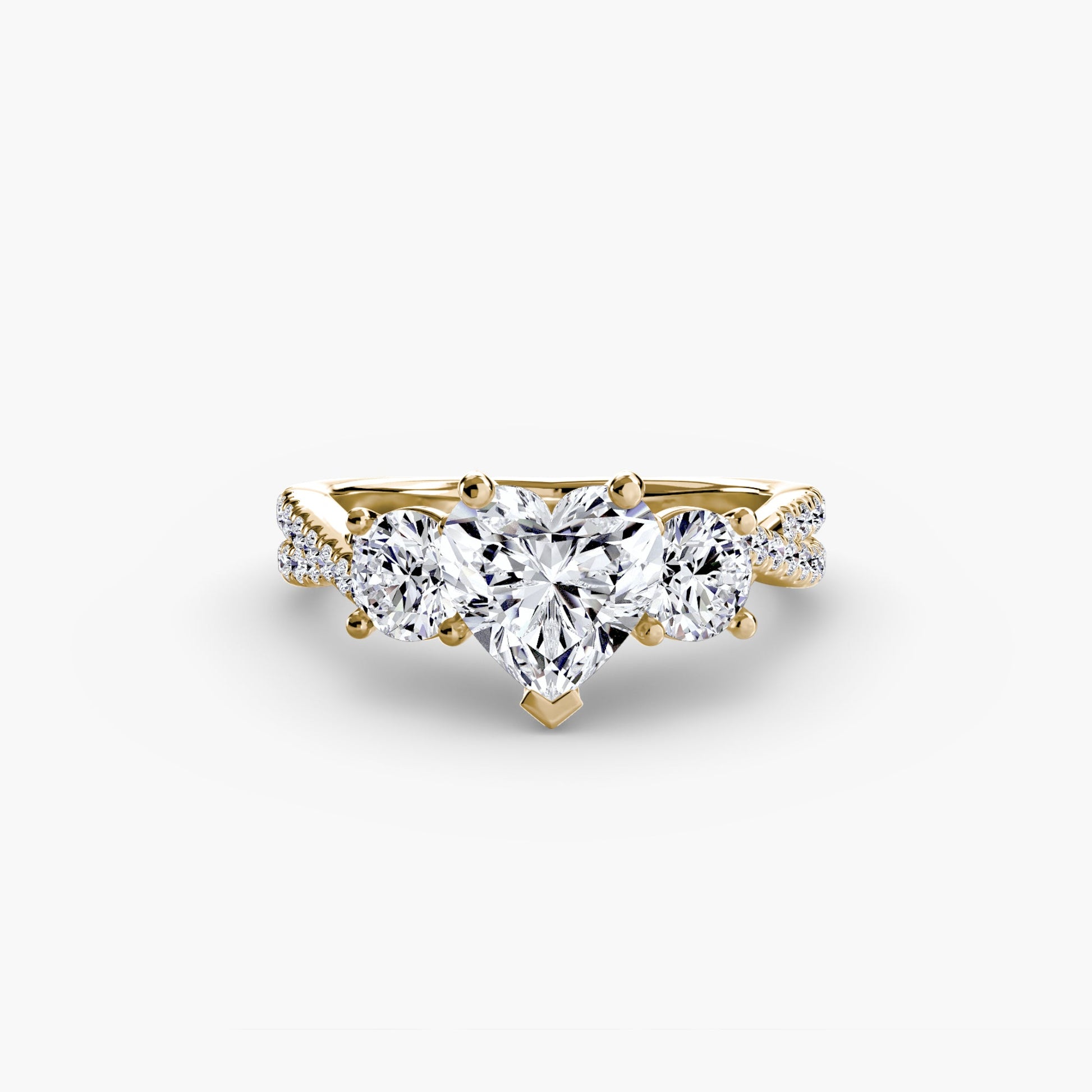Diamant Setting 0,77-Karat Gold – Rückansicht