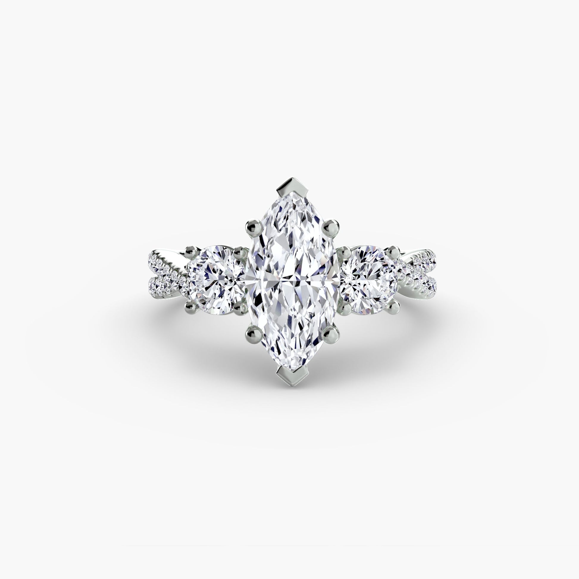Erdgewonnener Diamant Setting – Nahaufnahme