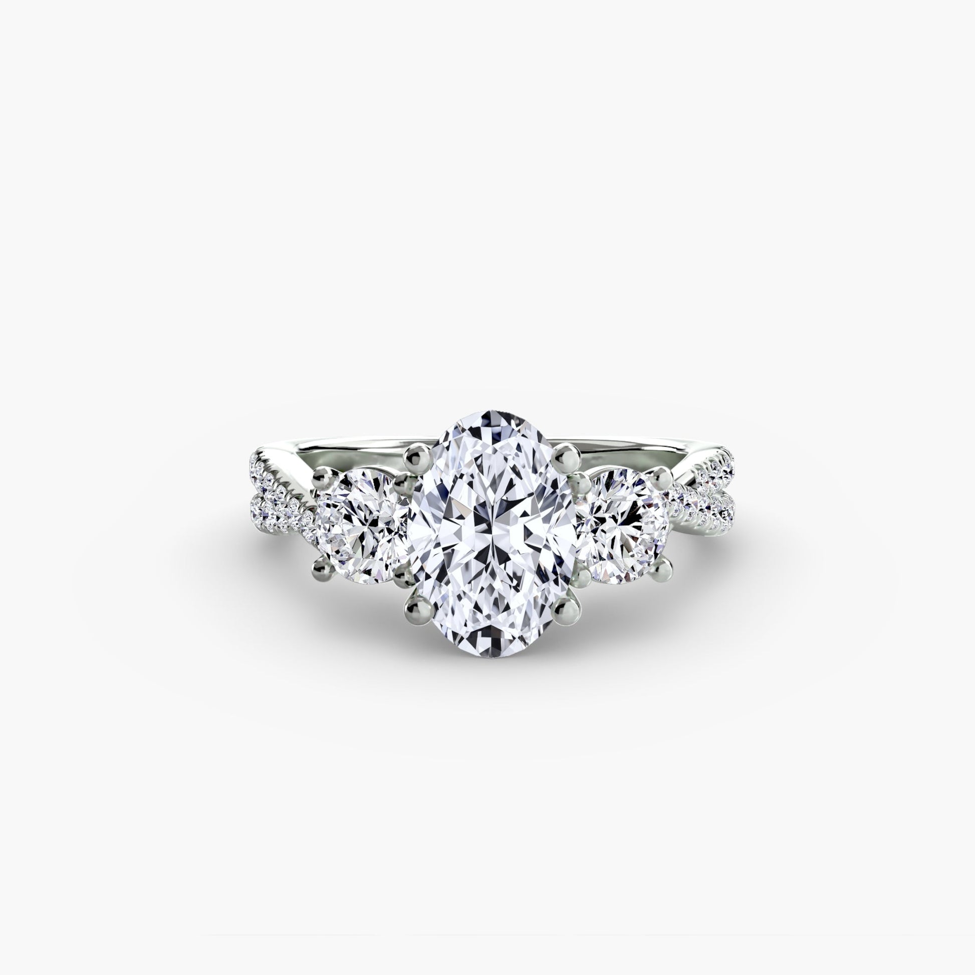 Erdgewonnener Diamant Setting 0,77 Karat Gold – Schrägansicht