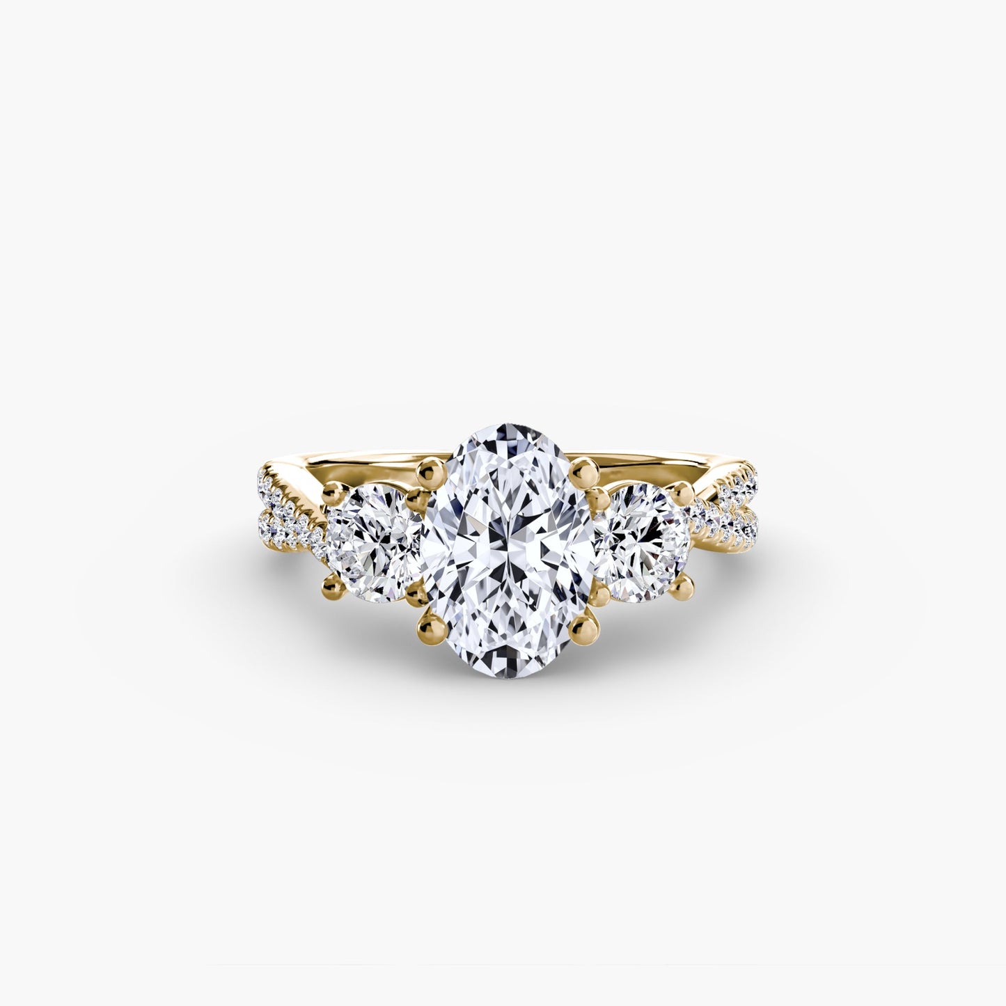 Erdgewonnener Diamant Setting – Schrägansicht