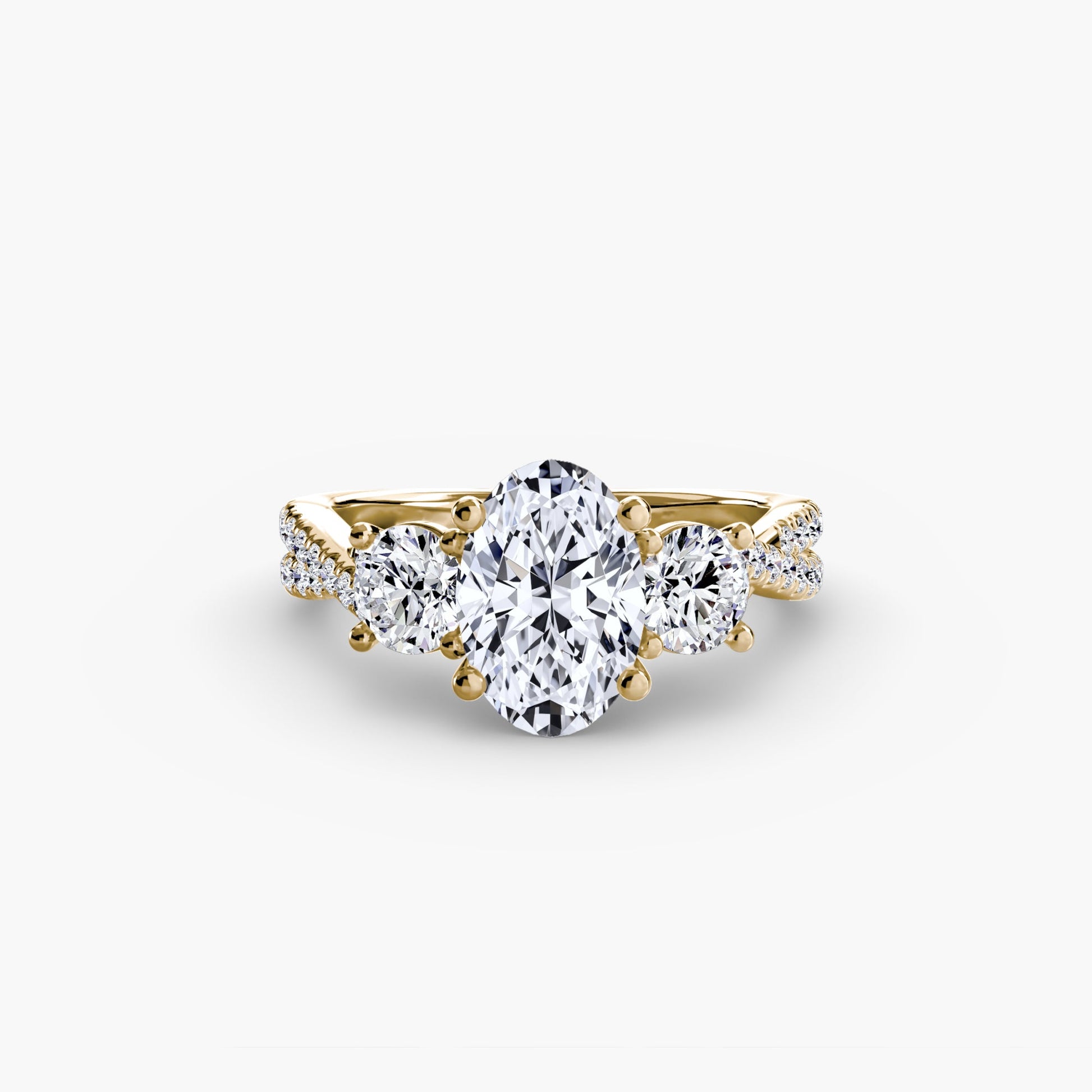 Erdgewonnener Diamant Setting – Schrägansicht