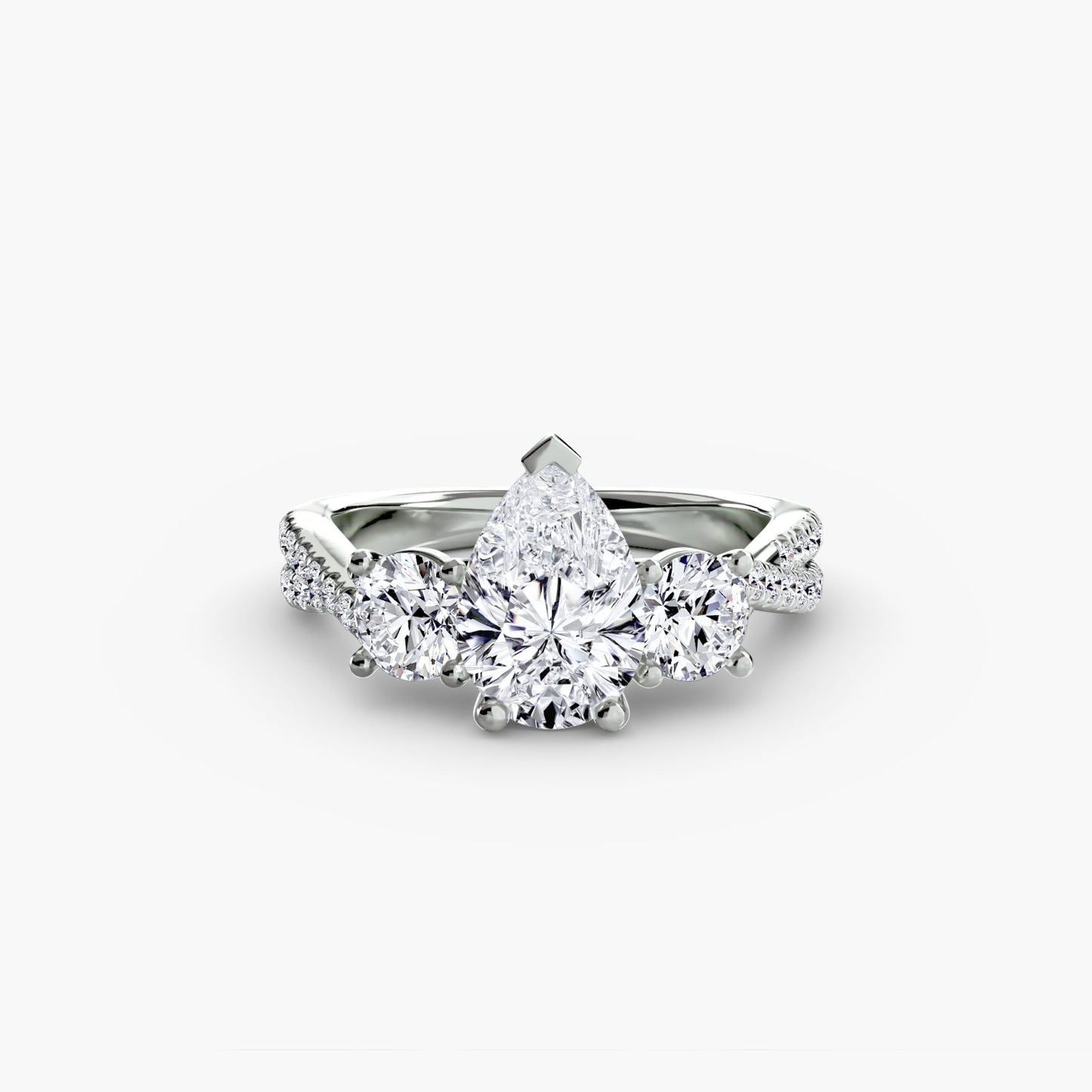 Setting Gold mit Diamant – Profilansicht