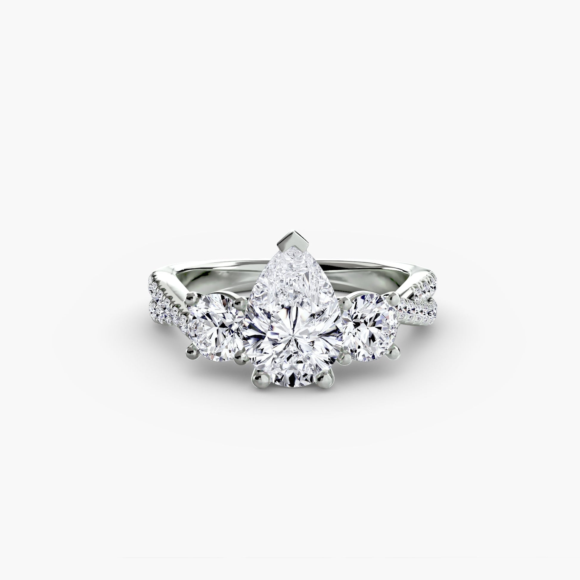 Setting Gold mit Diamant – Profilansicht