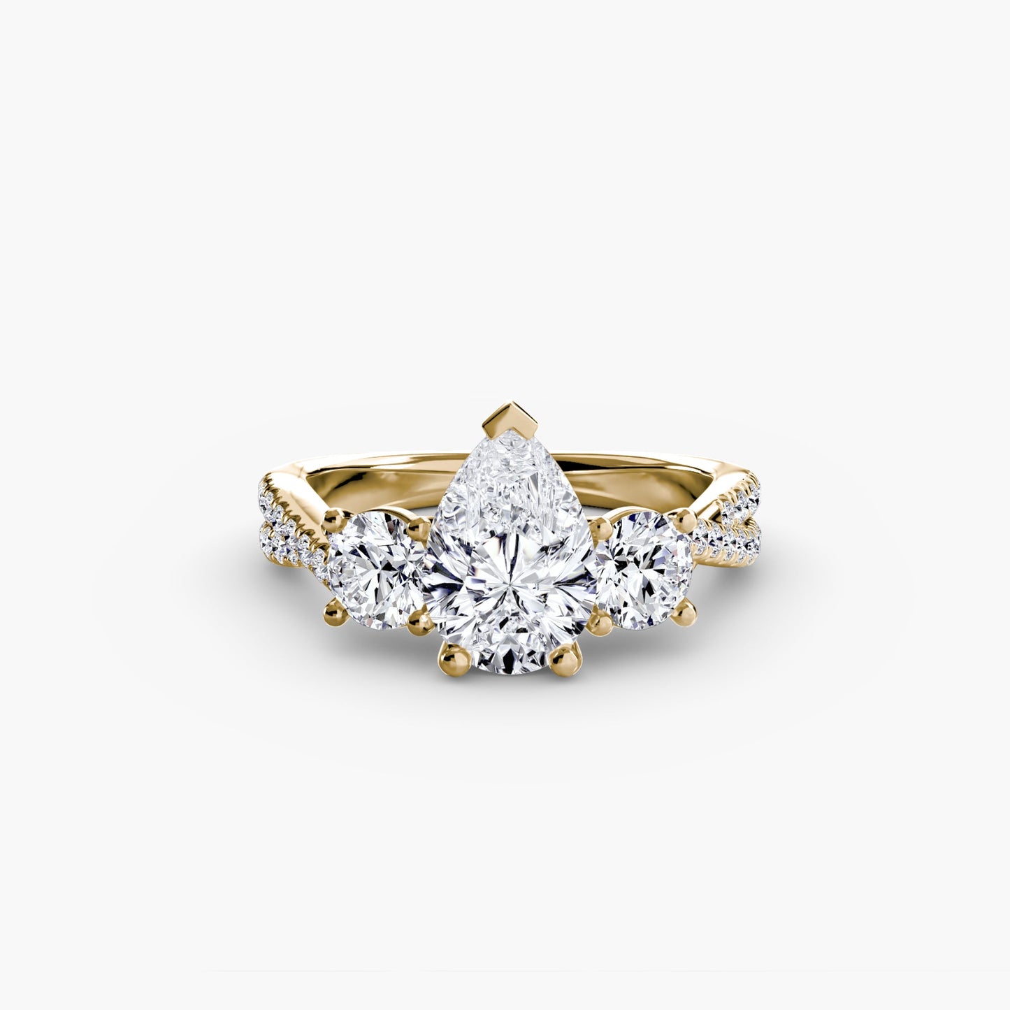 Erdgewonnener Diamant Setting – Profilansicht