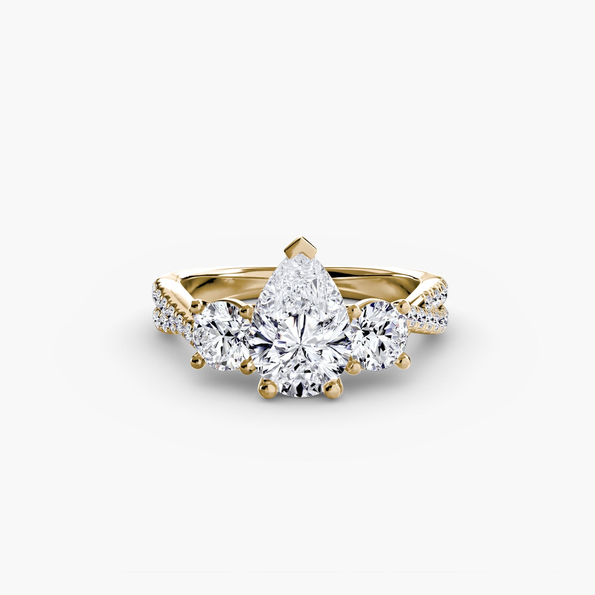 Erdgewonnener Diamant Setting – Profilansicht