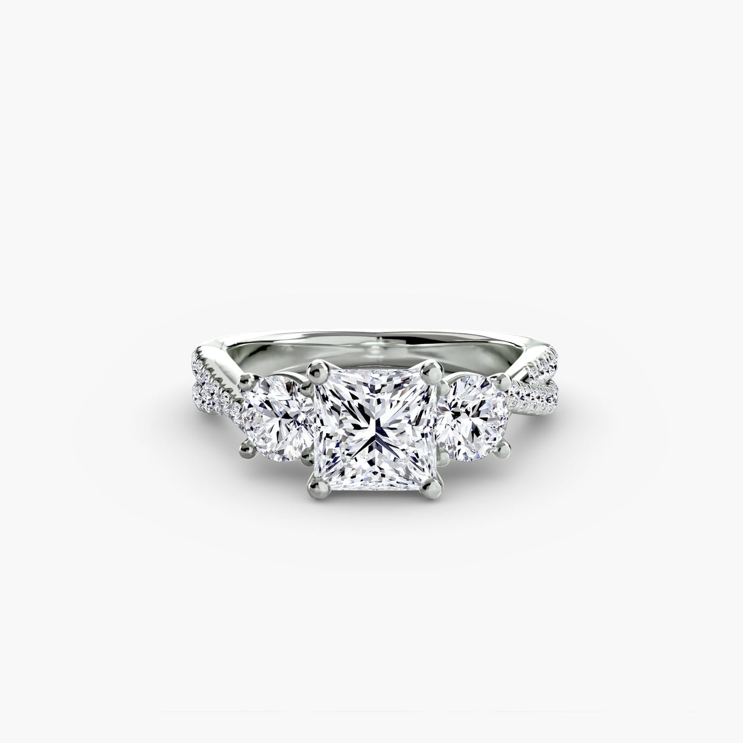 Diamant Brillantschliff Setting in Gold – Hauptansicht