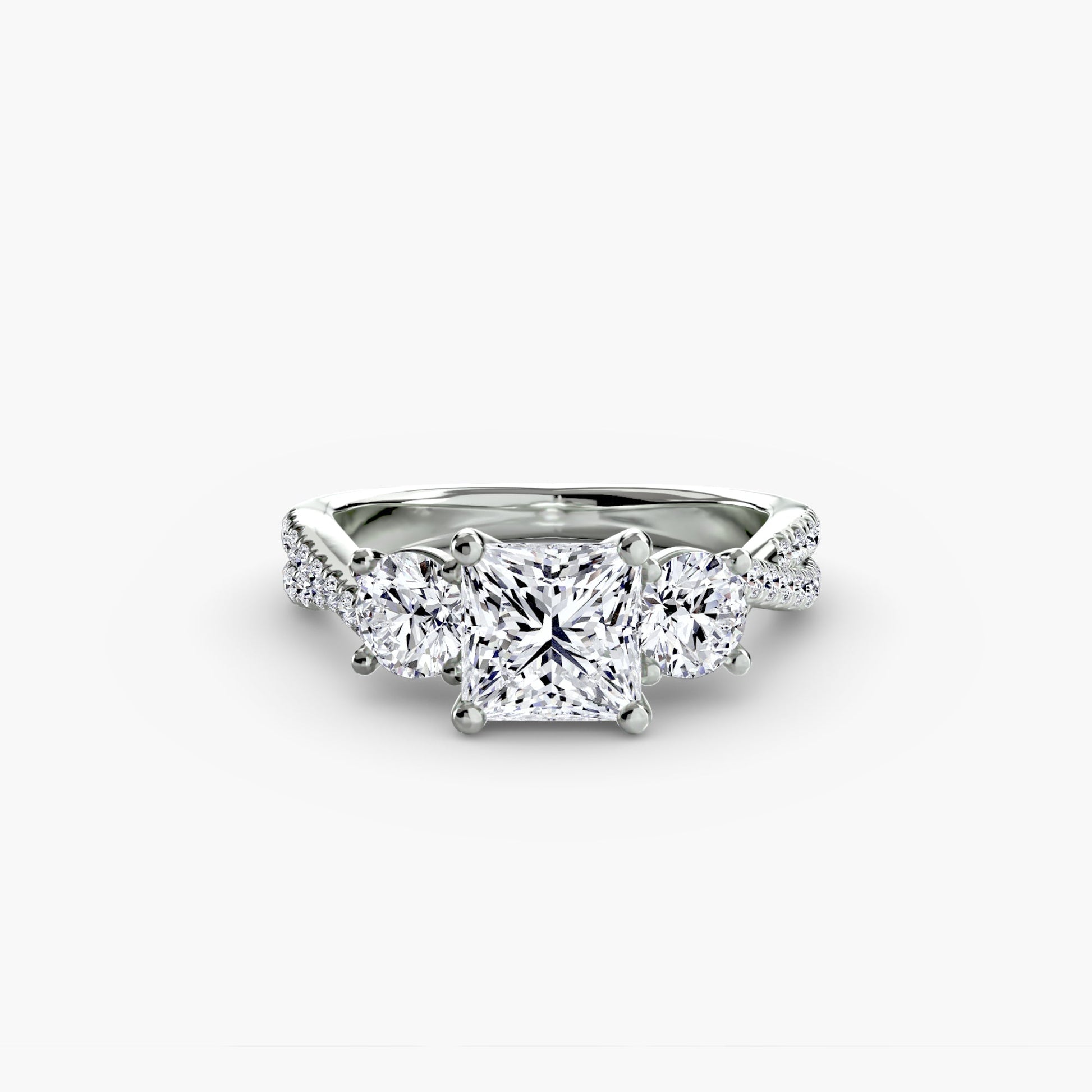 Diamant Brillantschliff Setting in Gold – Hauptansicht