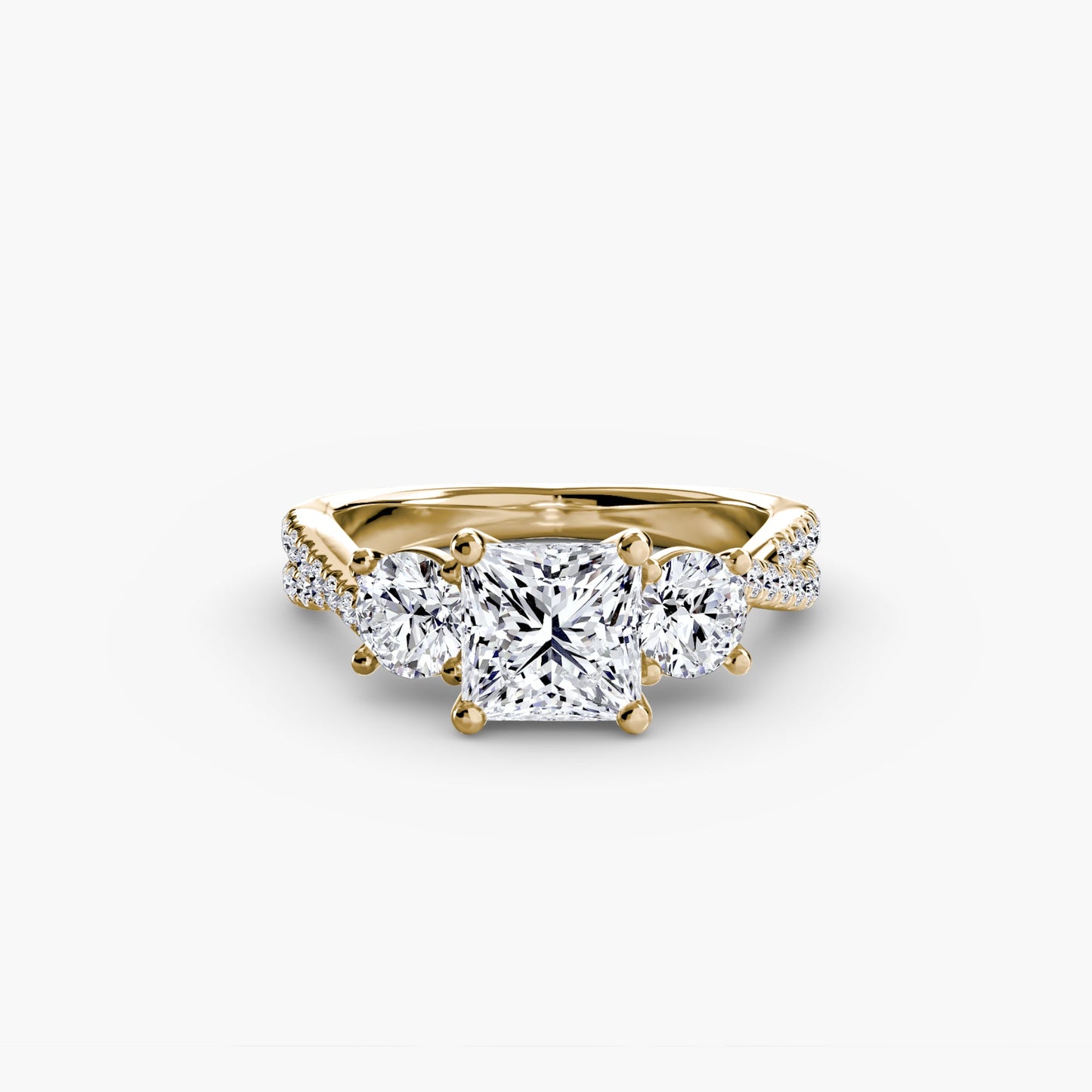 Diamant Setting 0,77-Karat Gold – Frontansicht