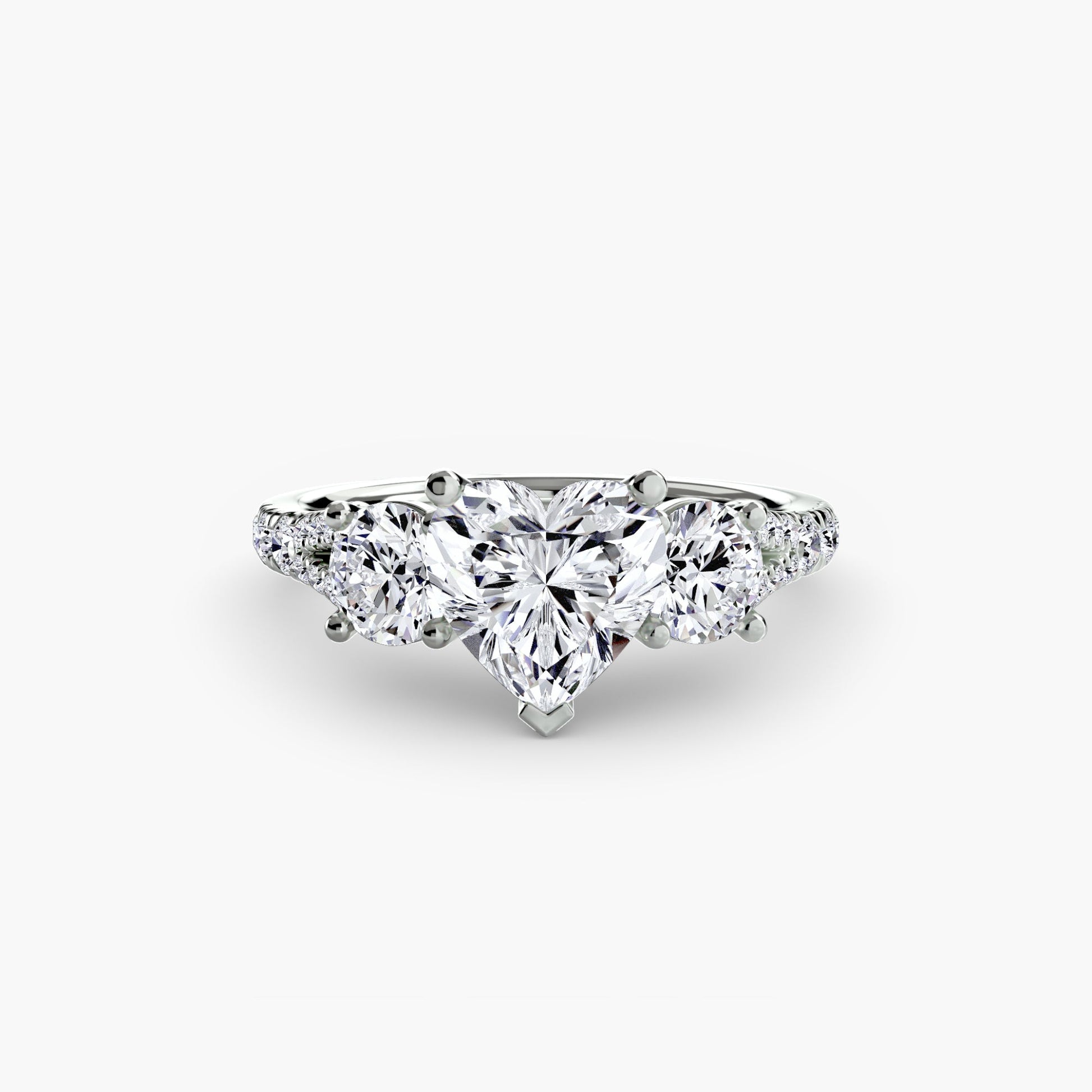 Rund-Brillant Edler Diamant Ring in Gold – Detailansicht
