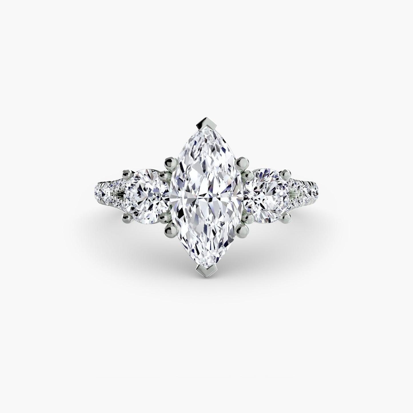 Rund-Brillant Edler Diamant Ring in Gold – Hauptansicht