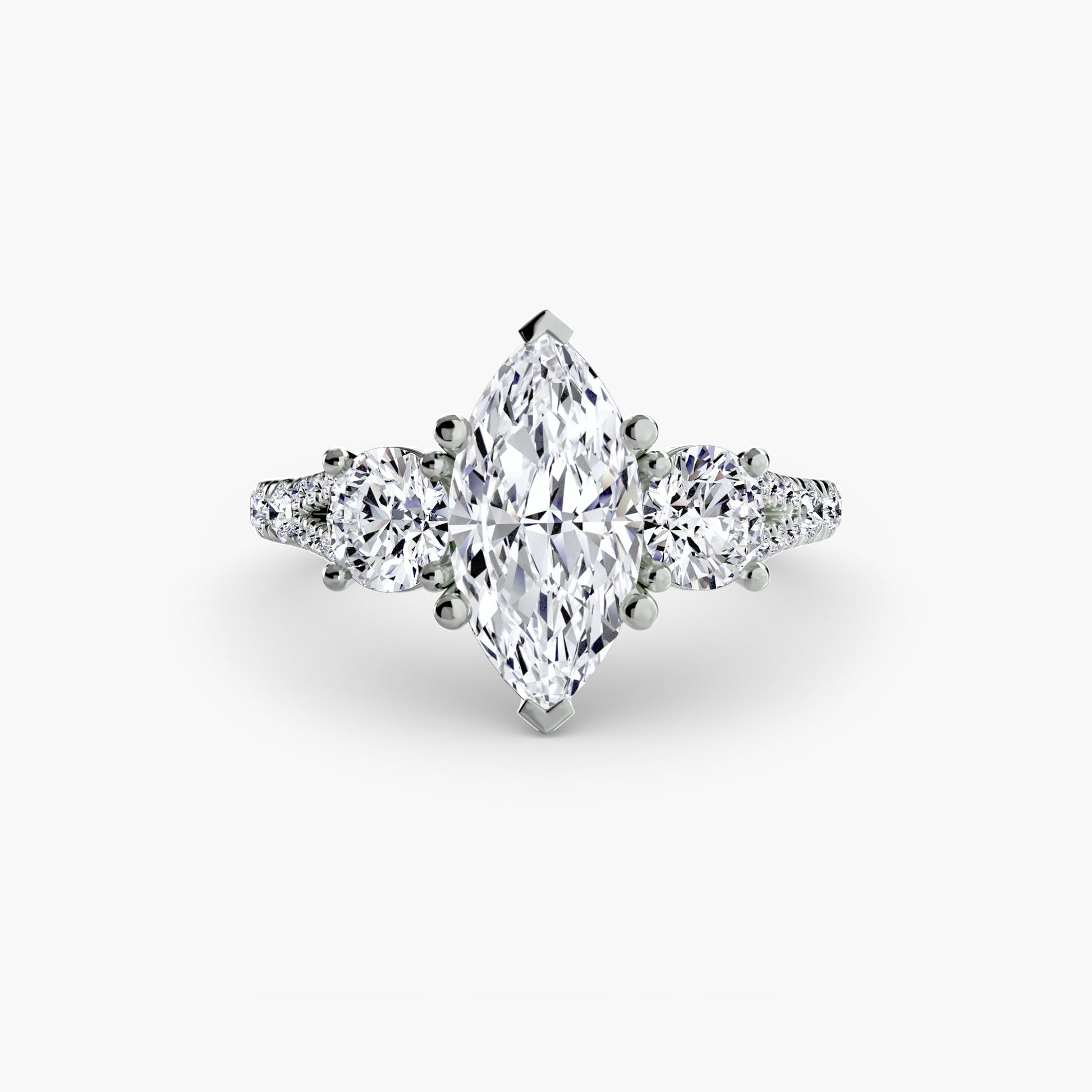 Rund-Brillant Edler Diamant Ring in Gold – Hauptansicht