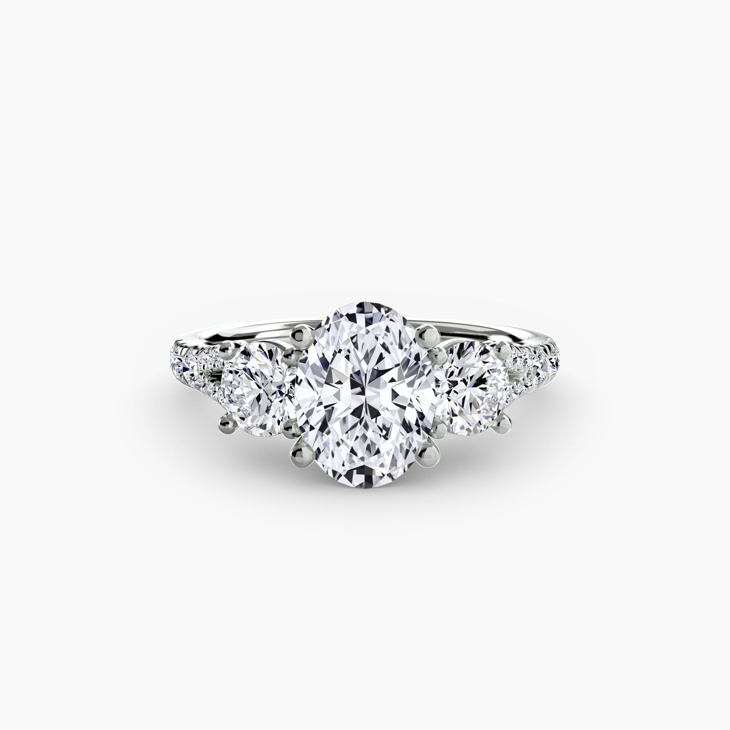 Luxuriöser Edler Diamant Setting 0,77 Karat – Profilansicht