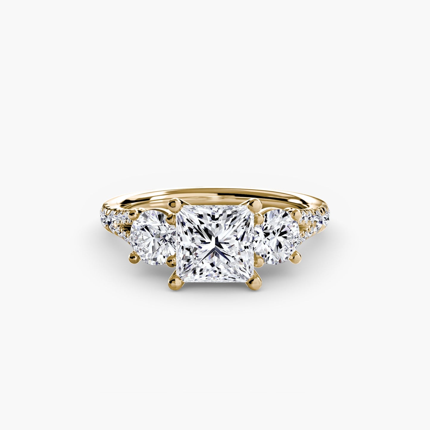 Edler Diamant Setting 0,77-Karat Gold – Seitenansicht