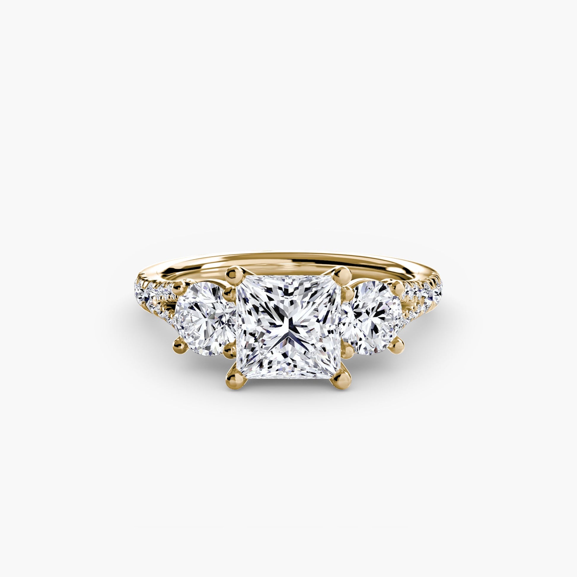 Edler Diamant Setting 0,77-Karat Gold – Seitenansicht