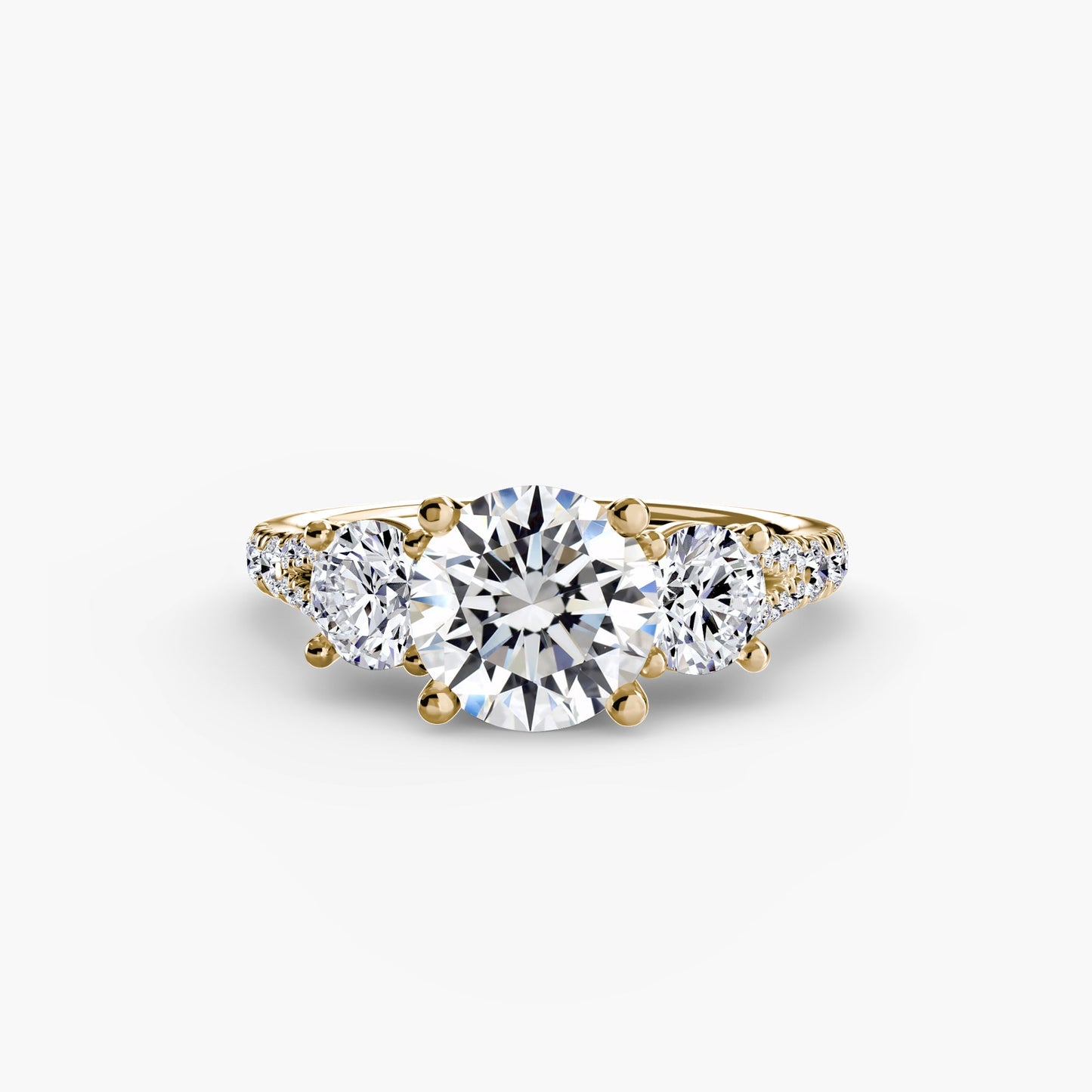 Naturreiner Edler Diamant Setting 0,77 Karat Gold – Frontansicht