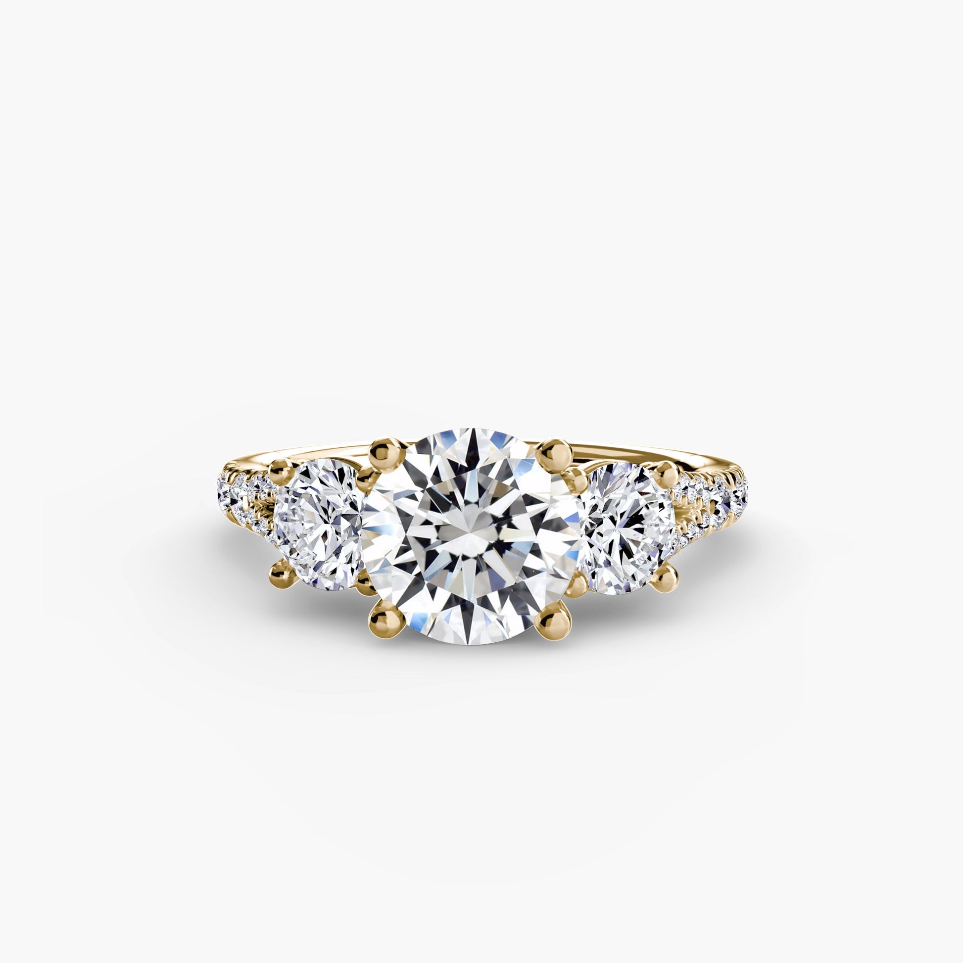 Naturreiner Edler Diamant Setting 0,77 Karat Gold – Frontansicht