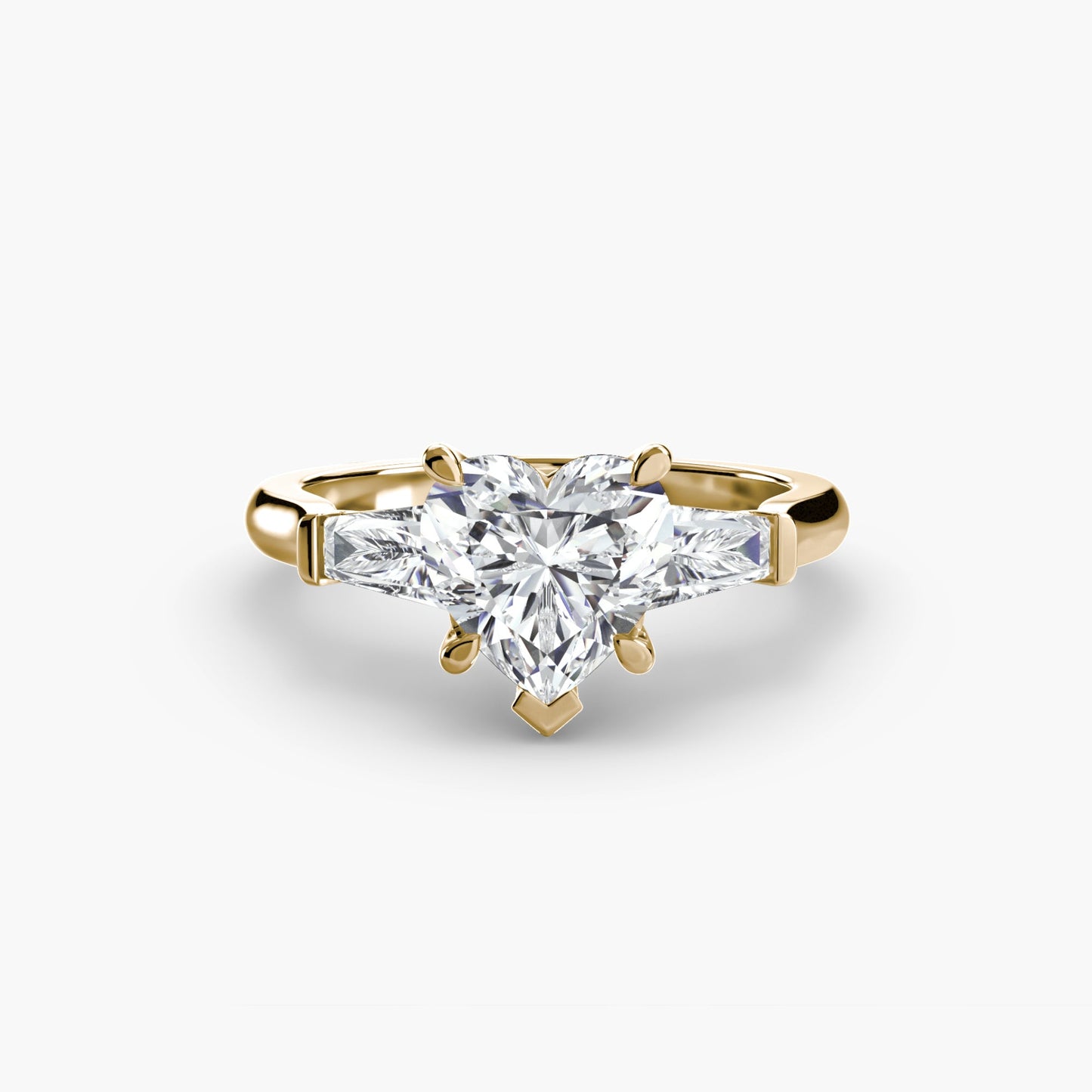 Rund-Brillant Edler Diamant Ring in Gold – Rückansicht