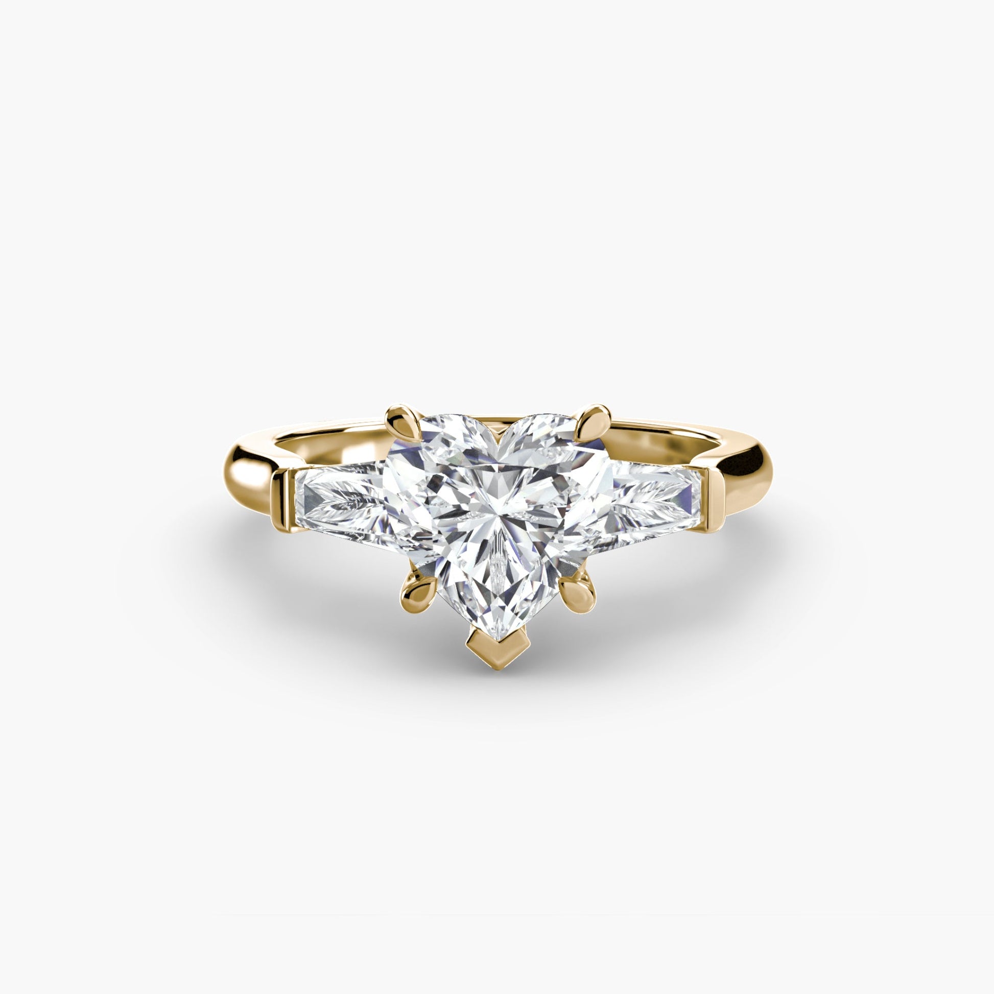 Rund-Brillant Edler Diamant Ring in Gold – Rückansicht