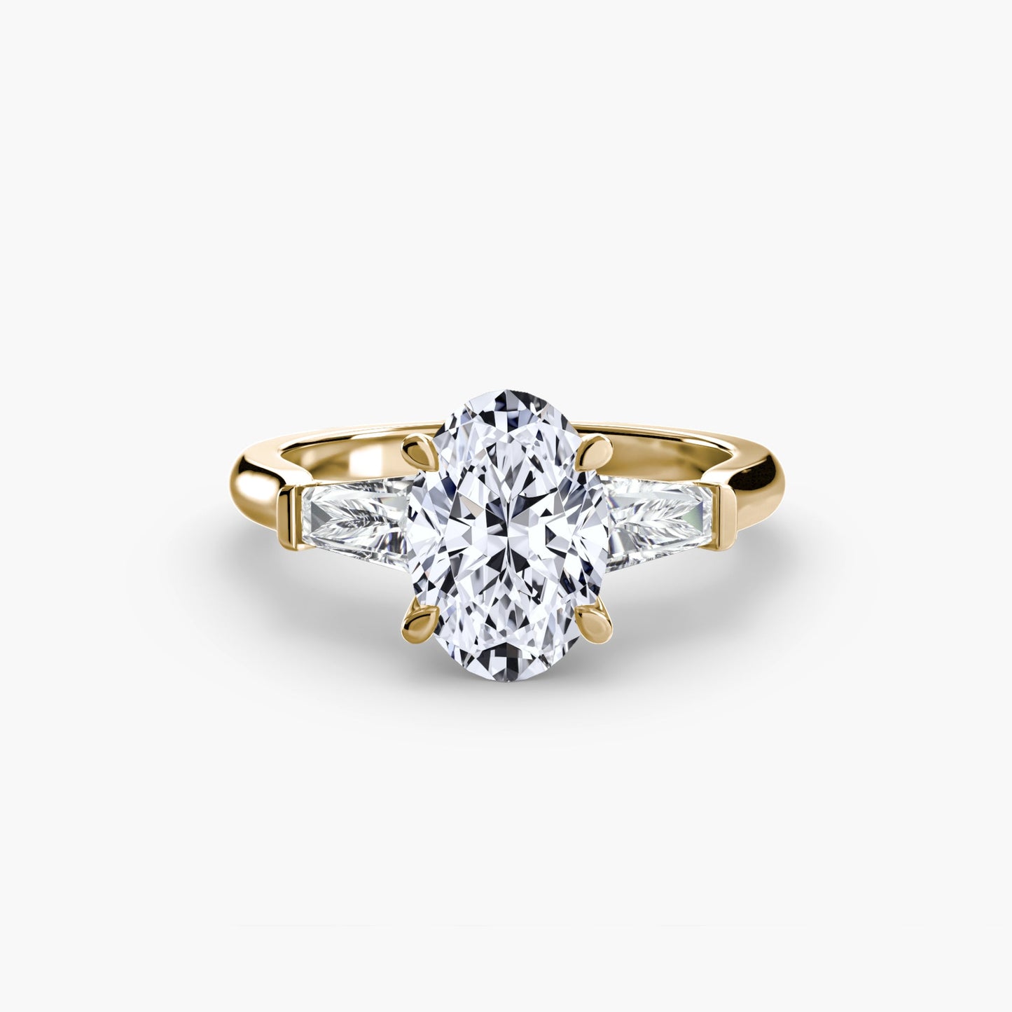 Erdgewonnener Edler Diamant Setting 0,70 Karat Gold – Schrägansicht