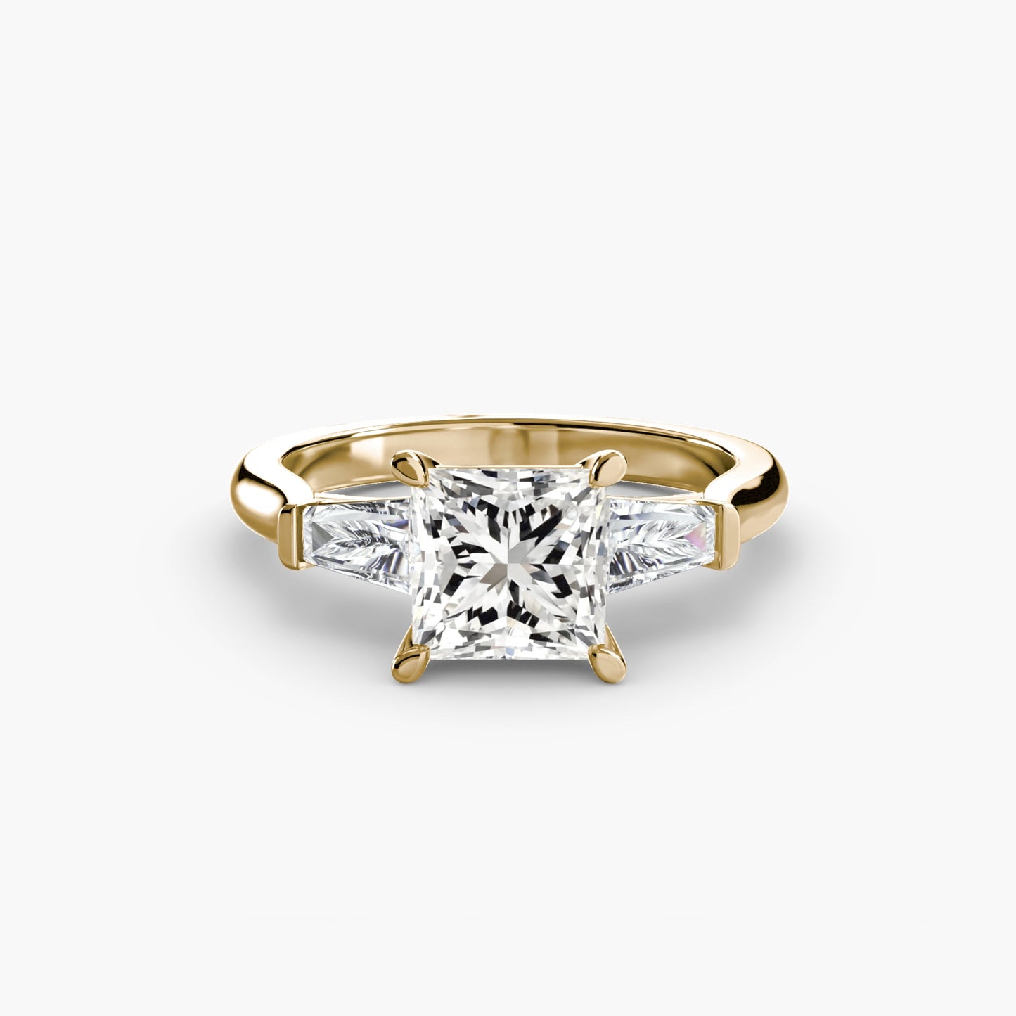 Edler Diamant Setting 0,70-Karat Gold – Frontansicht