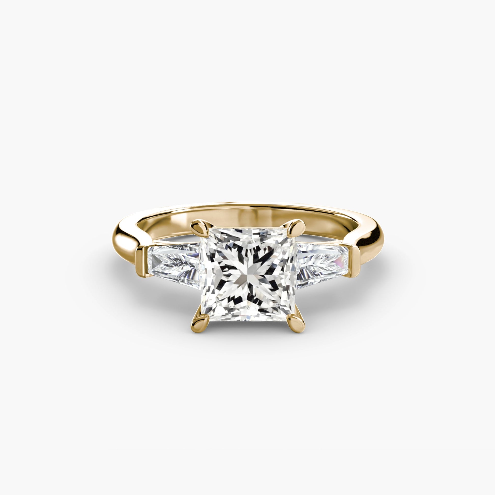 Edler Diamant Setting 0,70-Karat Gold – Frontansicht