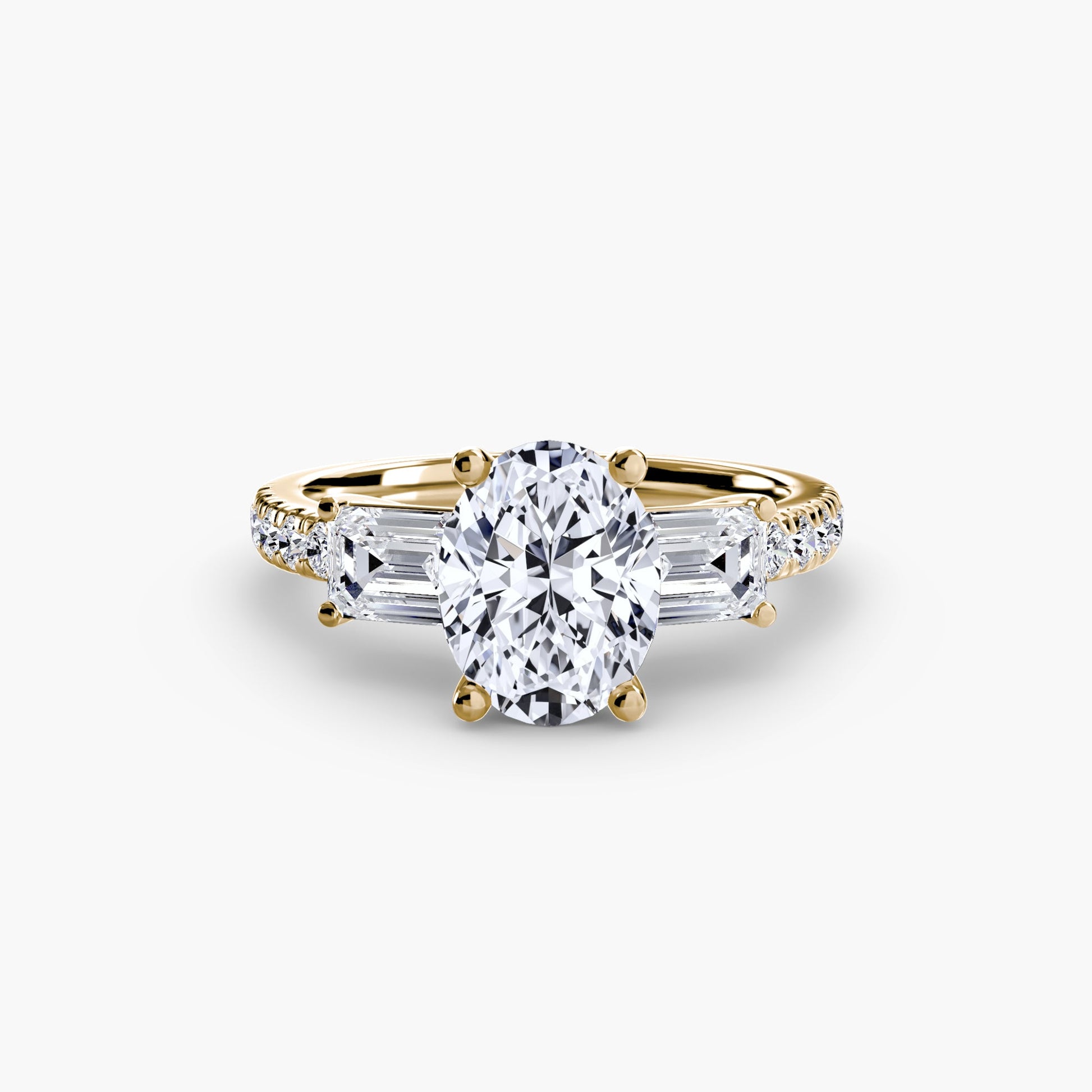 Echter Brillant Setting – Schrägansicht