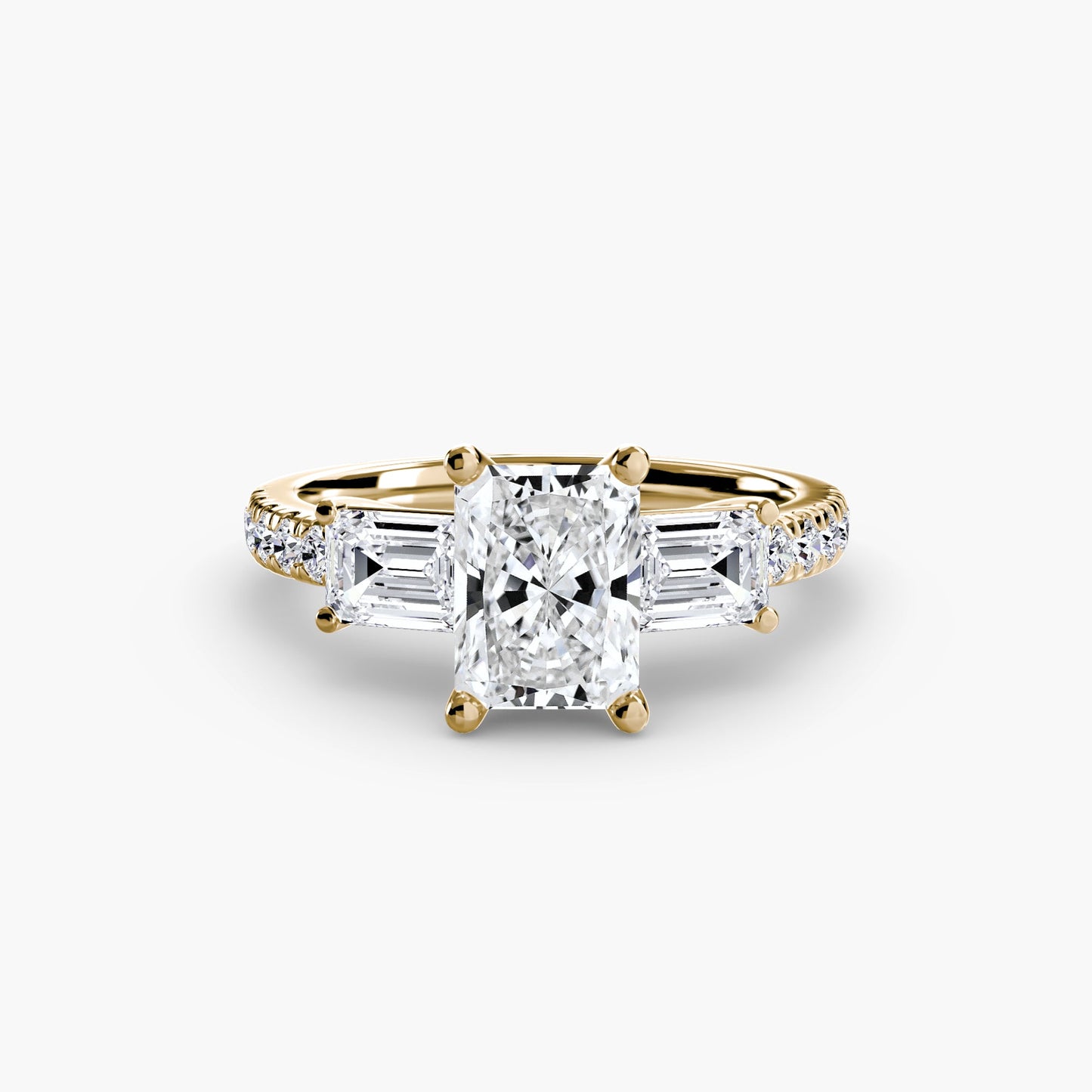 Rund-Brillant Brillant Ring in Gold – Detailansicht