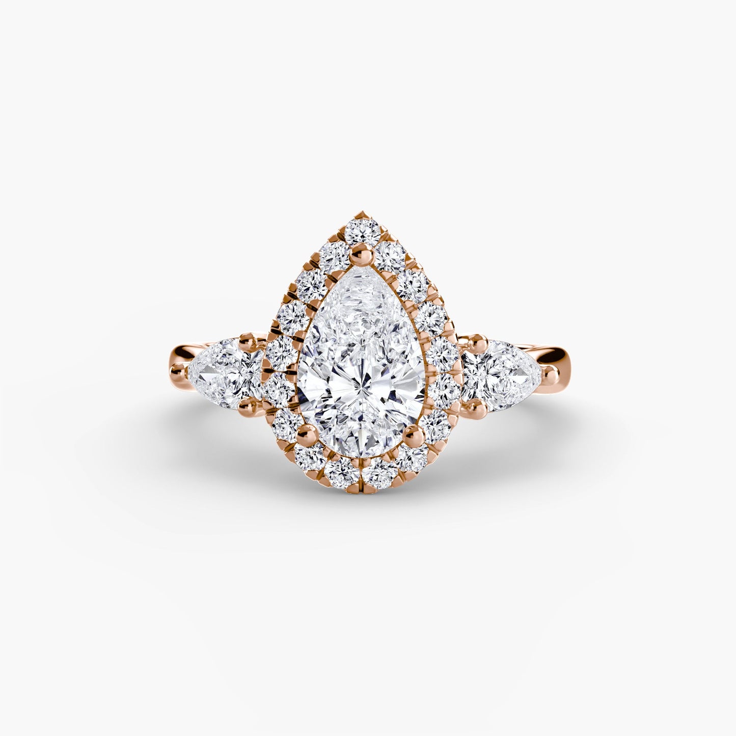 Echter Edler Diamant Setting 0,52 Karat Gold – Schrägansicht