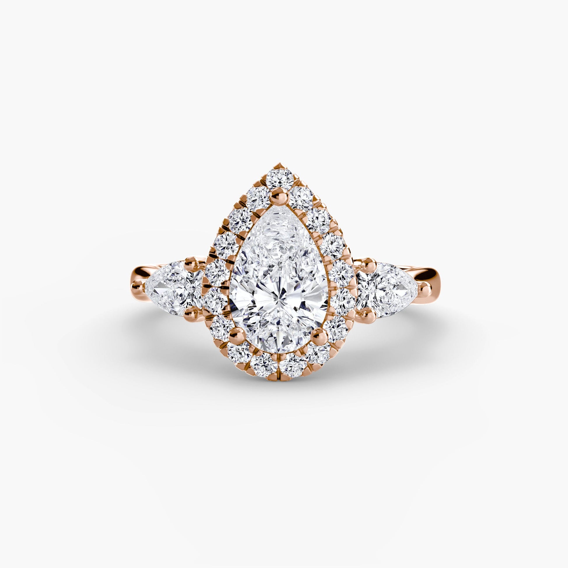 Echter Edler Diamant Setting 0,52 Karat Gold – Schrägansicht