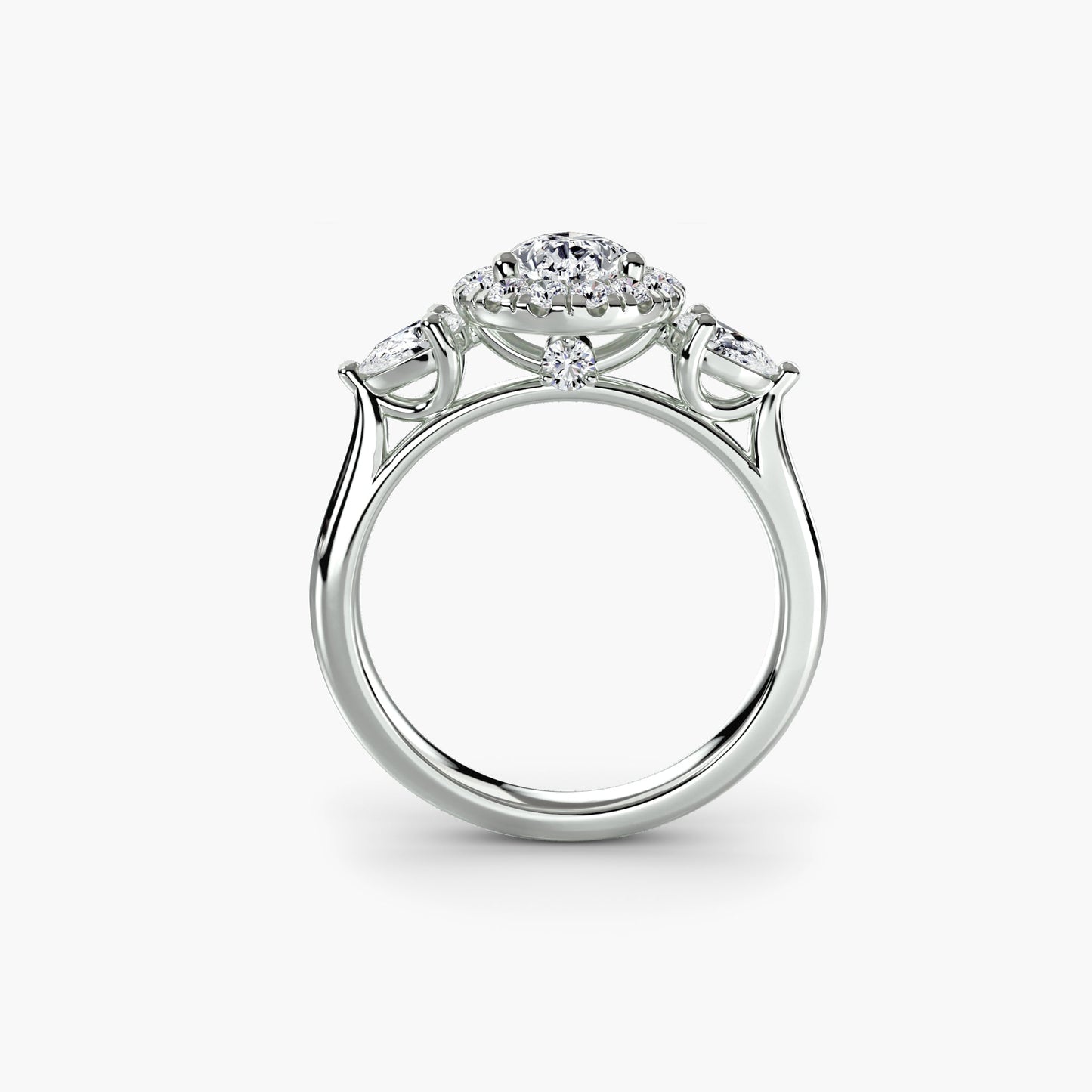 Echter Edler Diamant Setting 0,52 Karat Gold – Frontansicht