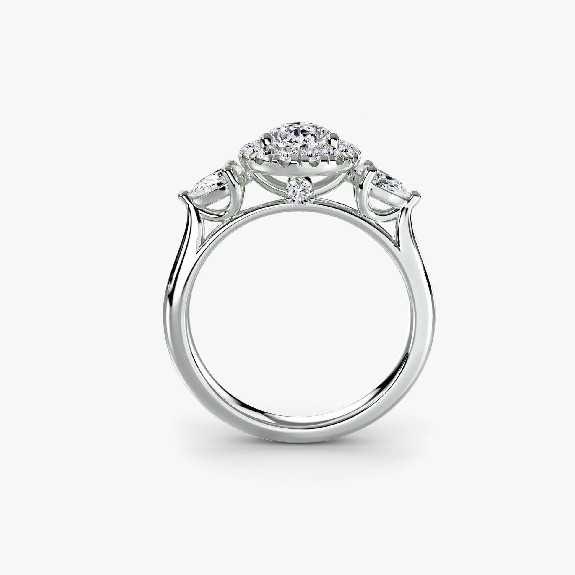 Echter Edler Diamant Setting 0,52 Karat Gold – Frontansicht