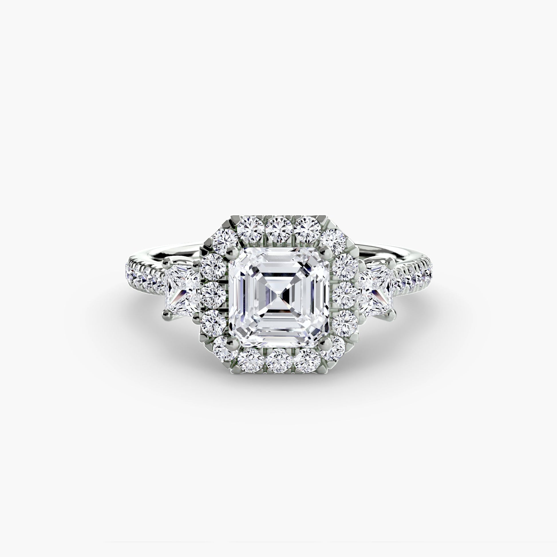 Rund-Brillant Brillant Ring in Gold – Nahaufnahme