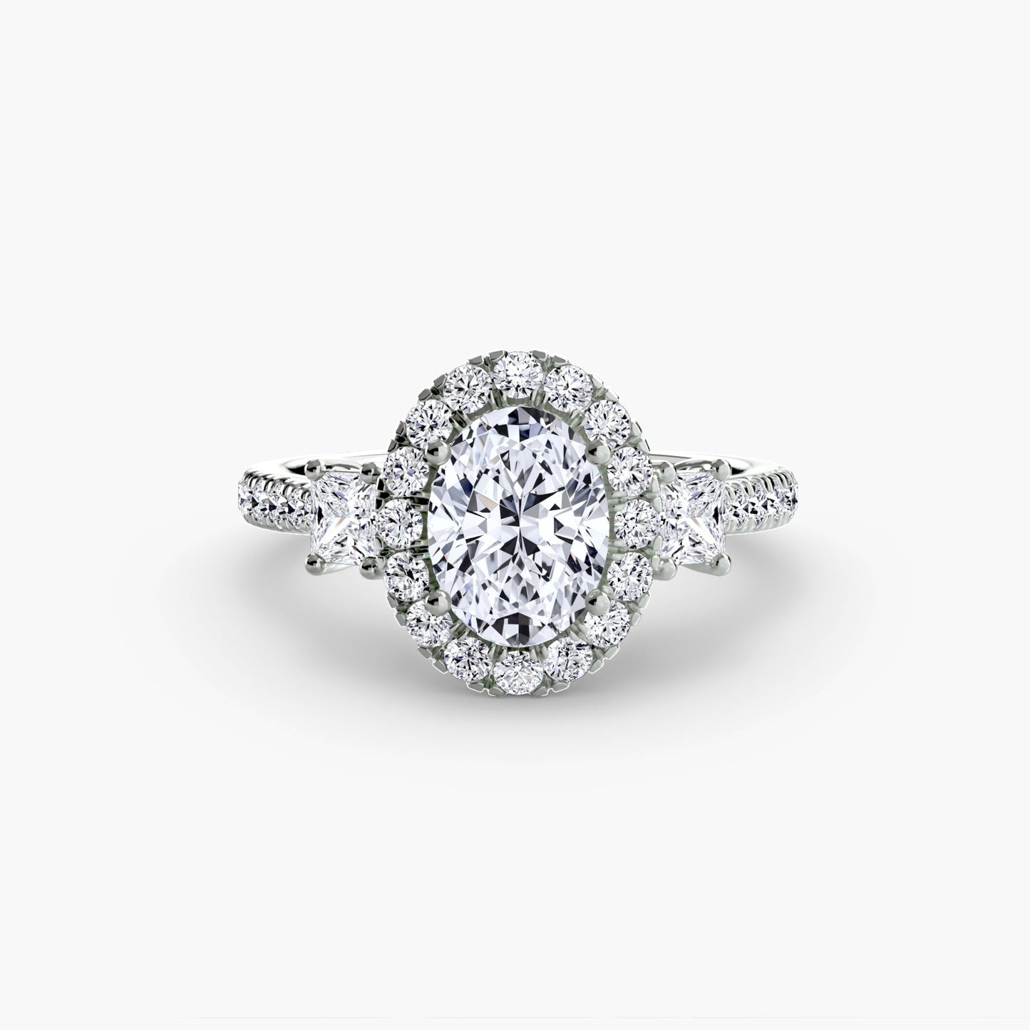 Rund-Brillant Brillant Ring in Gold – Profilansicht