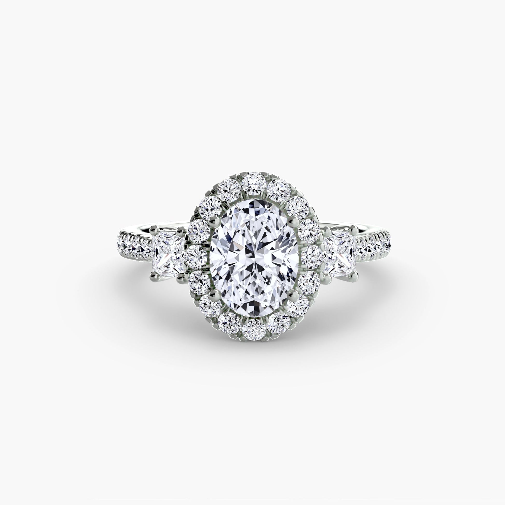 Rund-Brillant Brillant Ring in Gold – Profilansicht