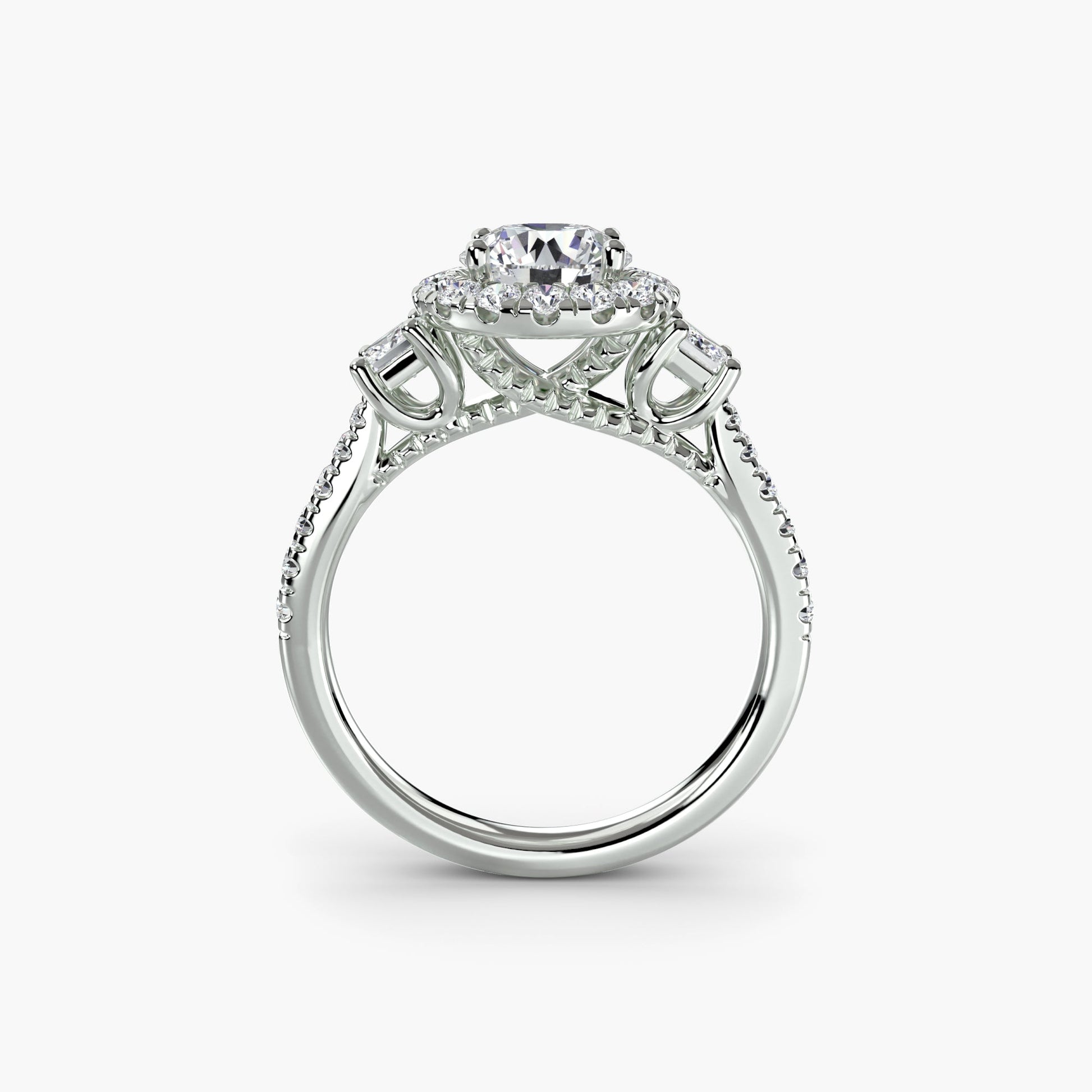 Rund-Brillant Brillant Ring in Gold – Frontansicht