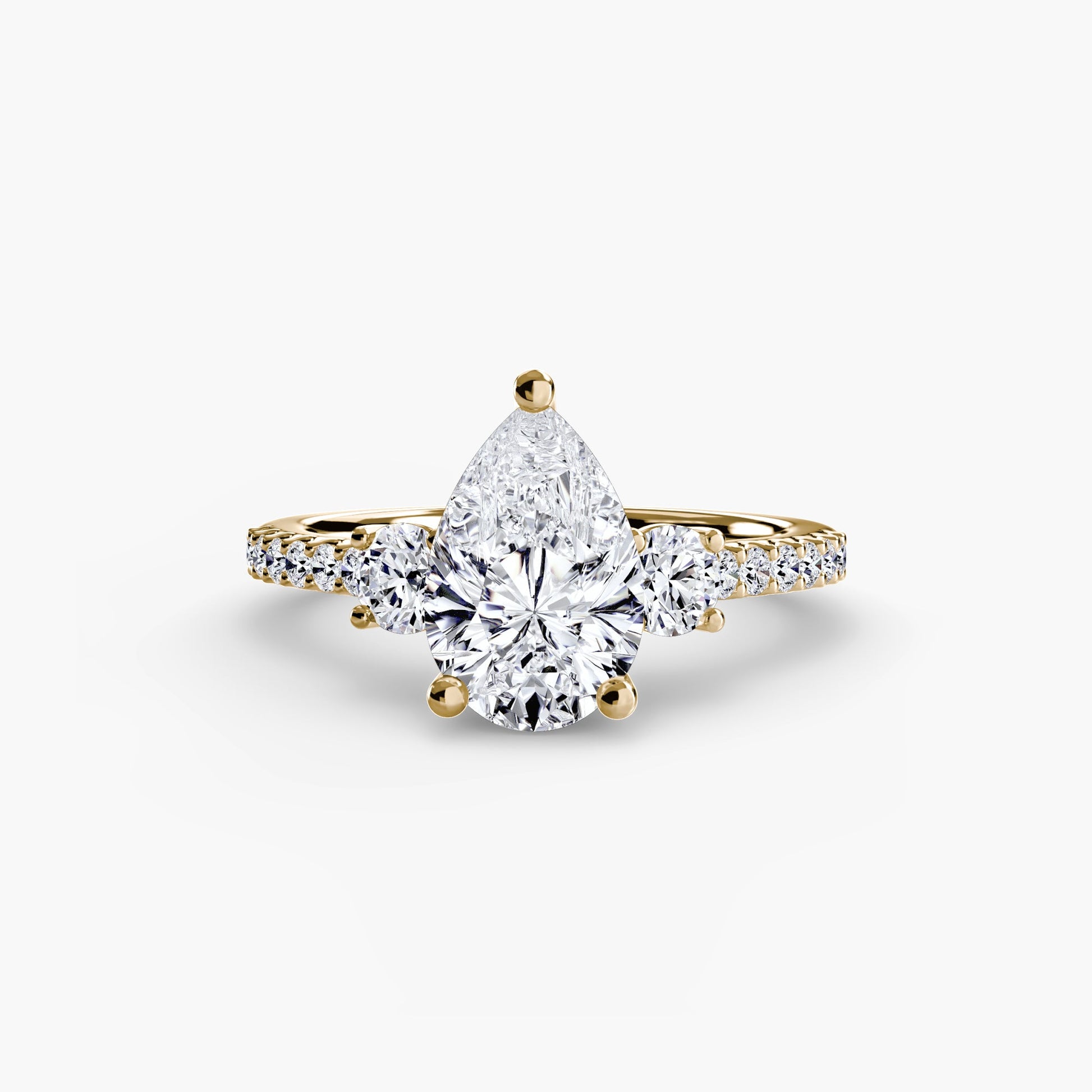 Setting Gold mit Brillant – Seitenansicht