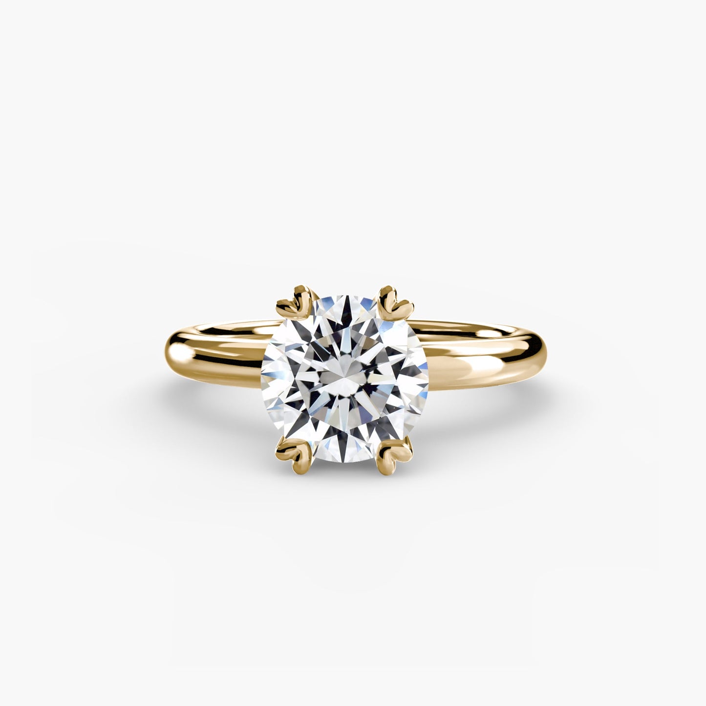 Edler Diamant Setting in Gold – Frontansicht