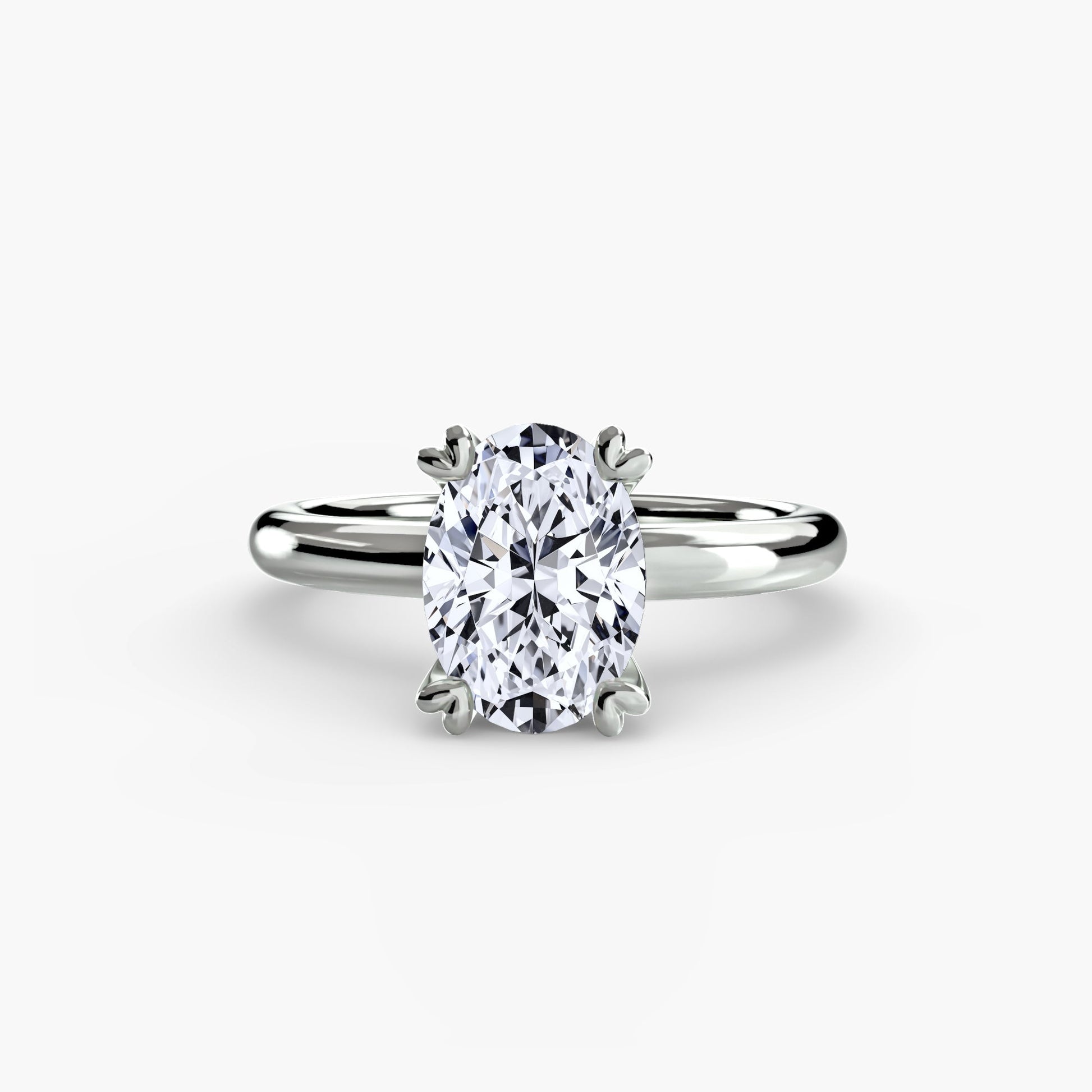 Authentischer Edler Diamant Setting – Profilansicht