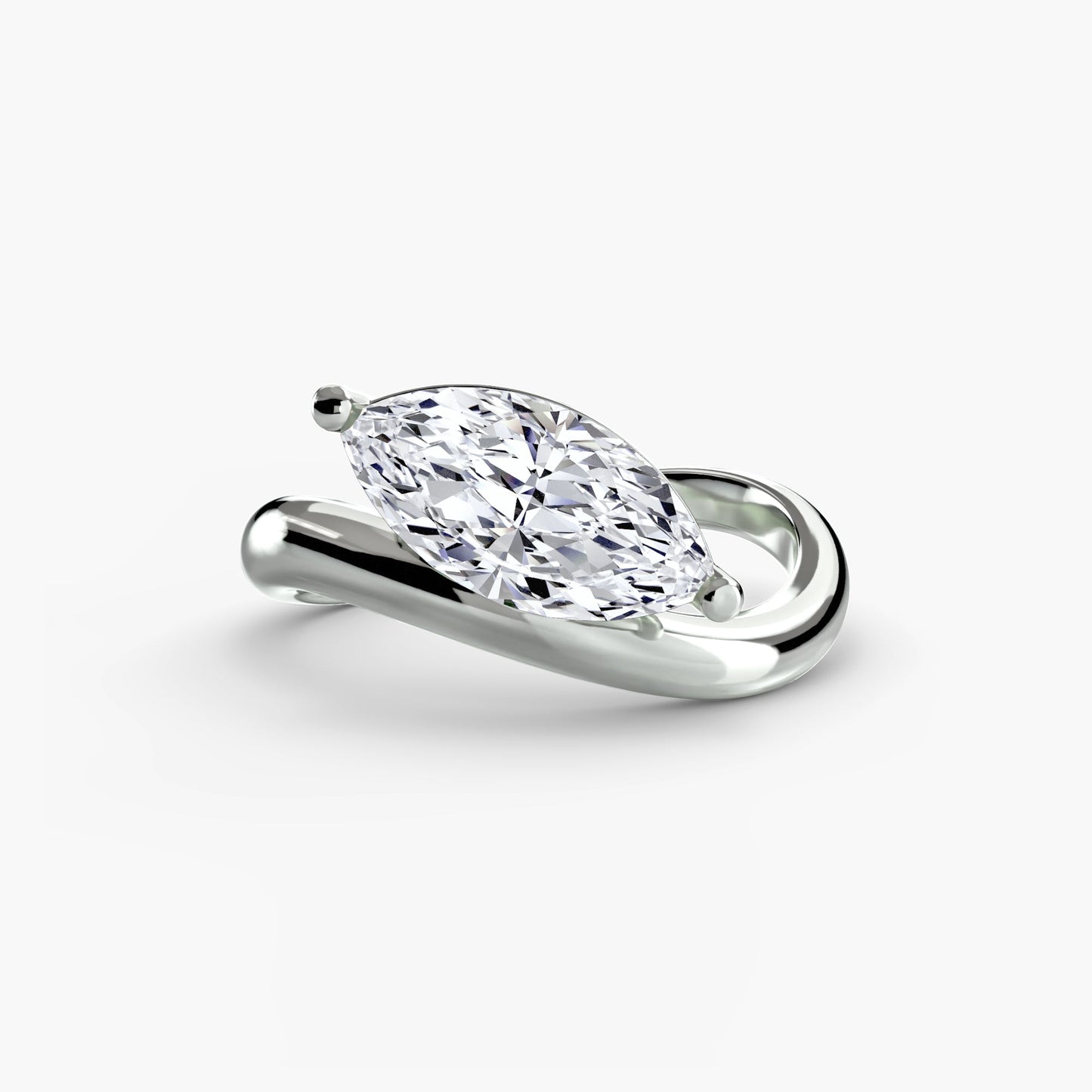 Naturreiner Diamant Setting – Profilansicht