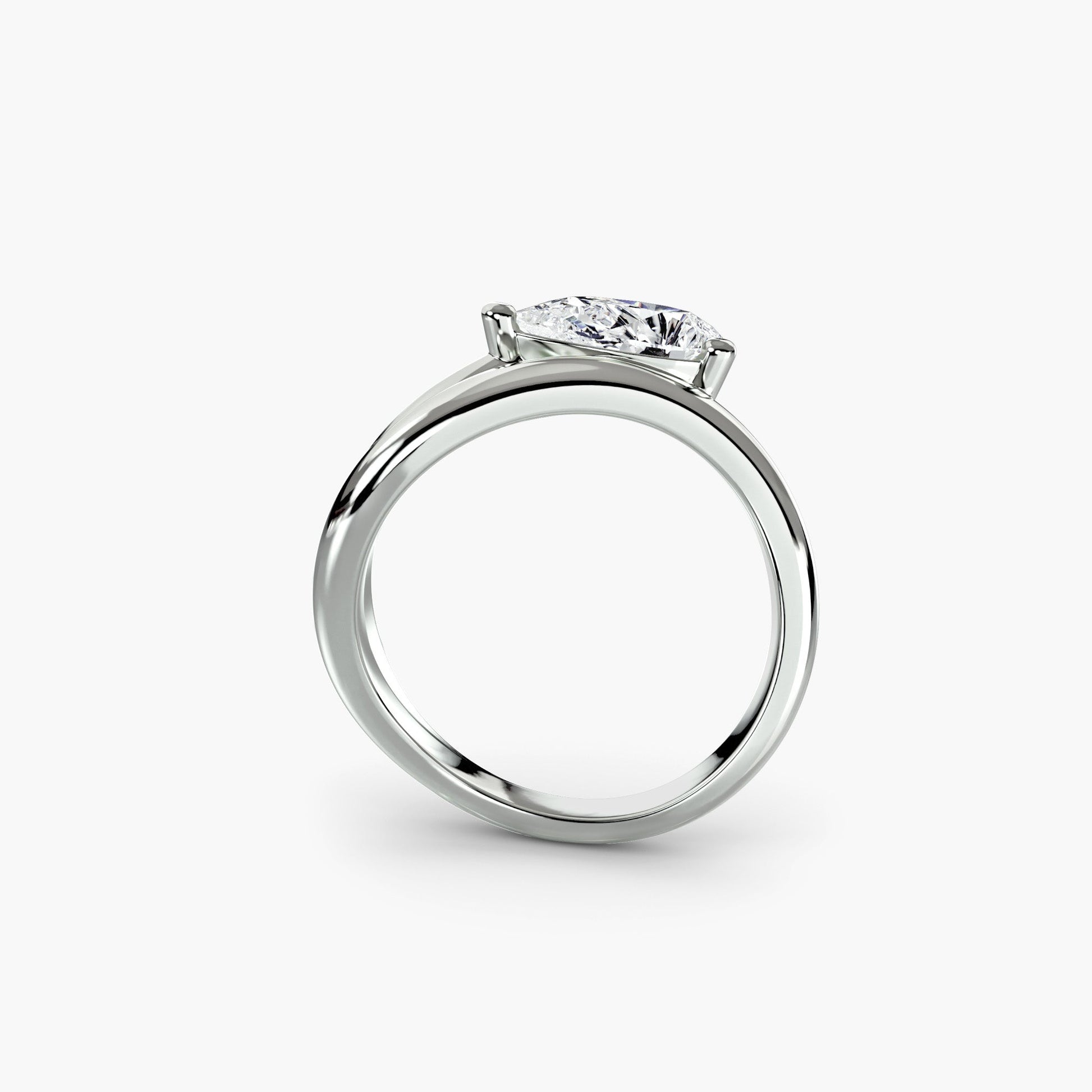Stilvoller Brillant Setting Karat – Frontansicht