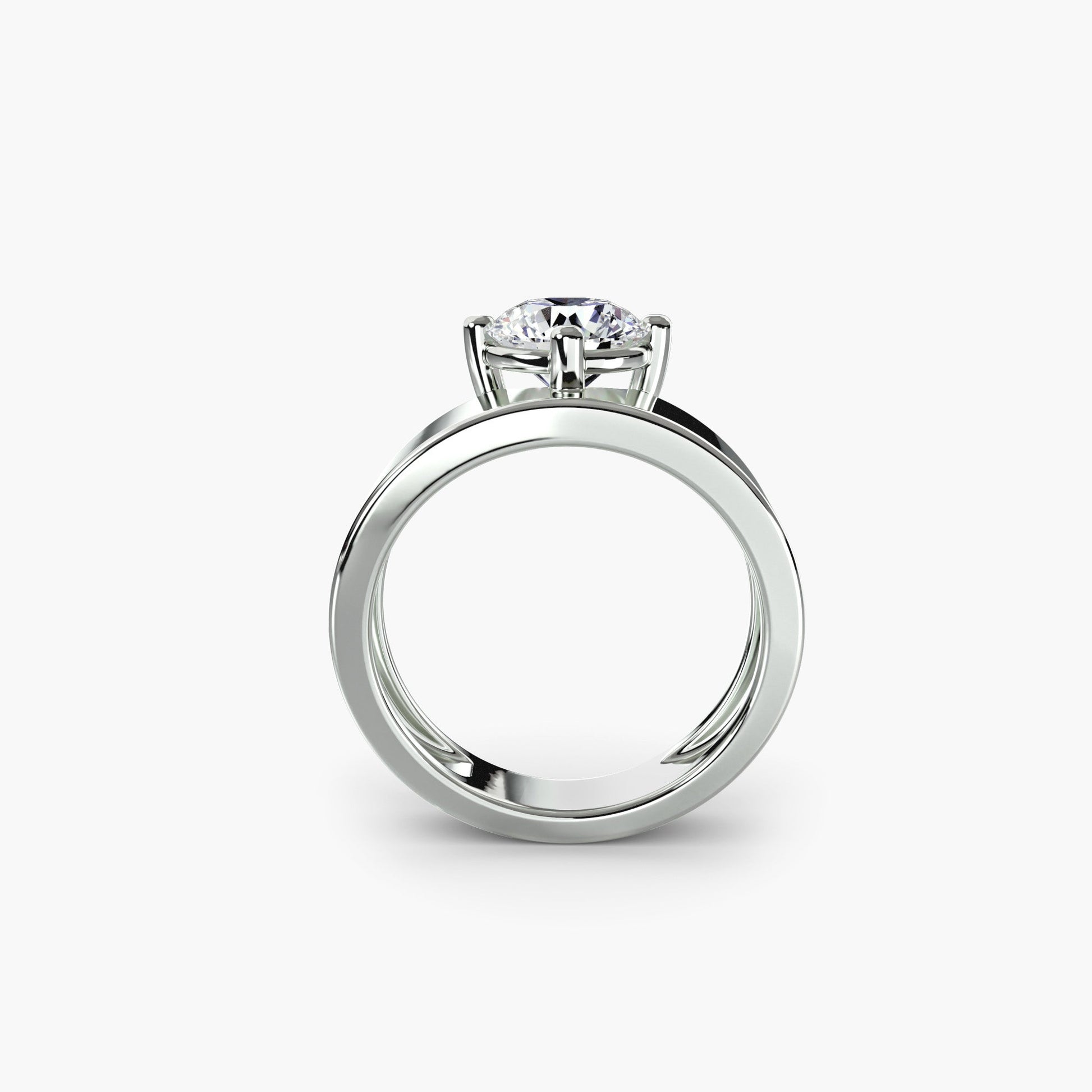 Authentischer Edler Diamant Setting – Frontansicht