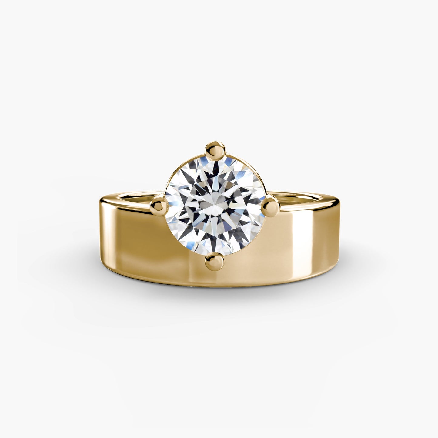 Edler Diamant Setting in Gold – Seitenansicht