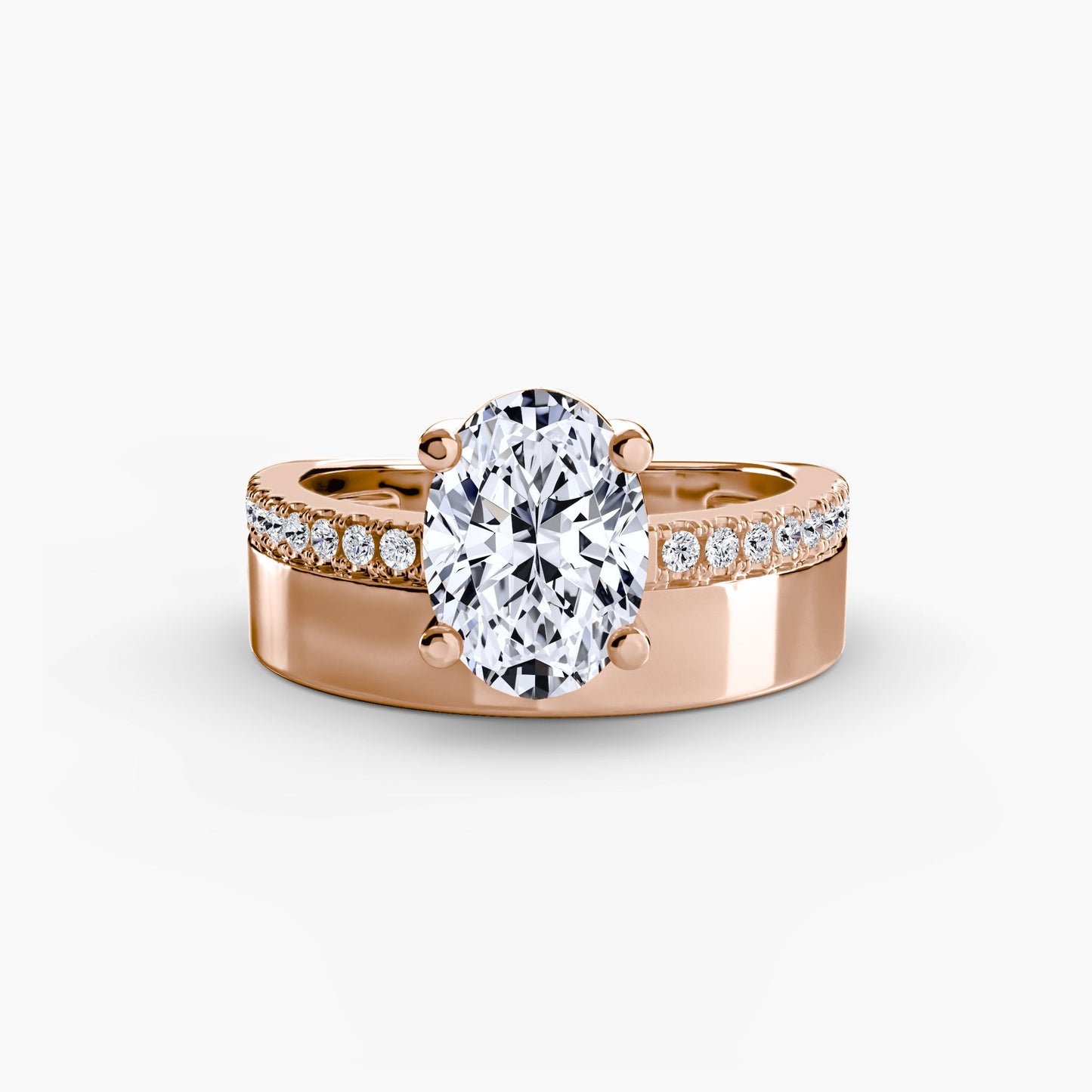 Eleganter Edler Diamant Setting 0,13 Karat – Rückansicht