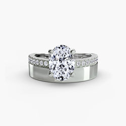 Eleganter Setting mit Pavé Edler Diamant – 0,13 Karat