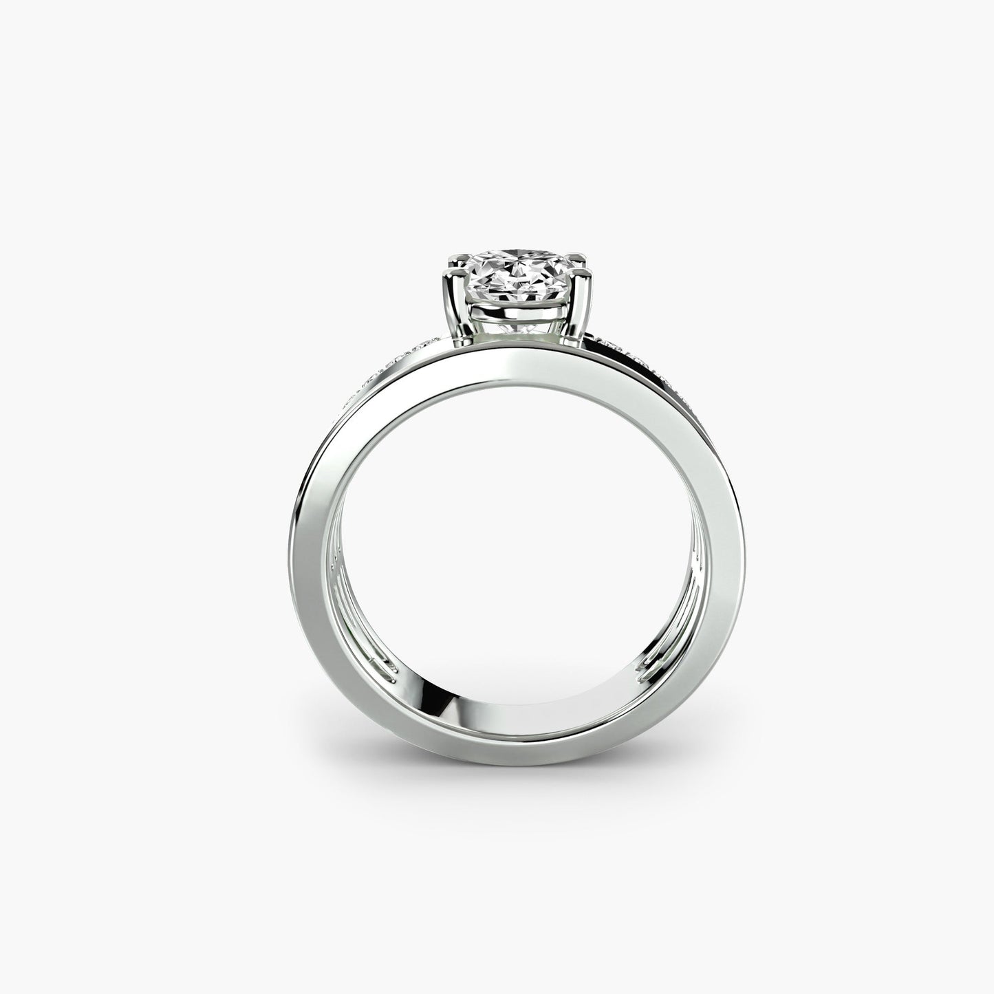 Setting Gold mit Edler Diamant – Frontansicht