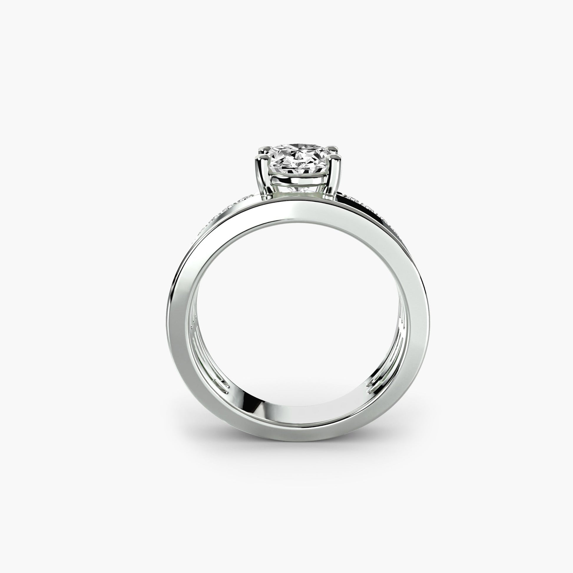 Setting Gold mit Edler Diamant – Frontansicht