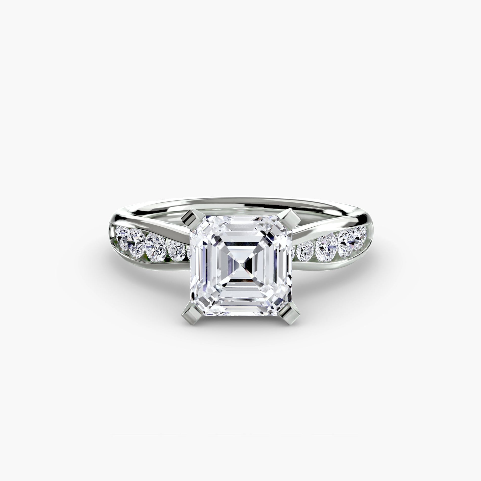 Brillantschliff Edelstein Ring in Gold – Nahaufnahme