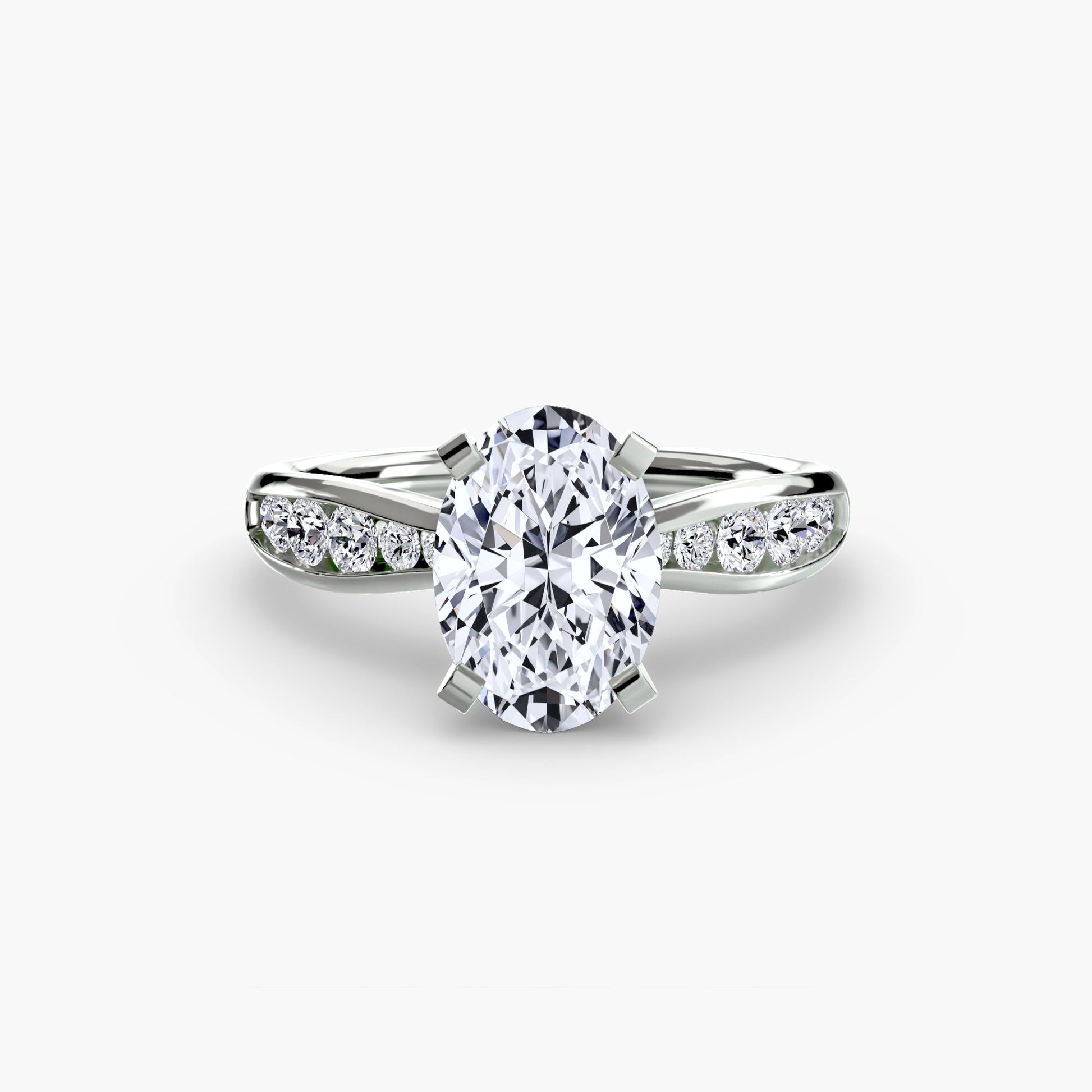 Brillantschliff Edelstein Ring in Gold – Profilansicht